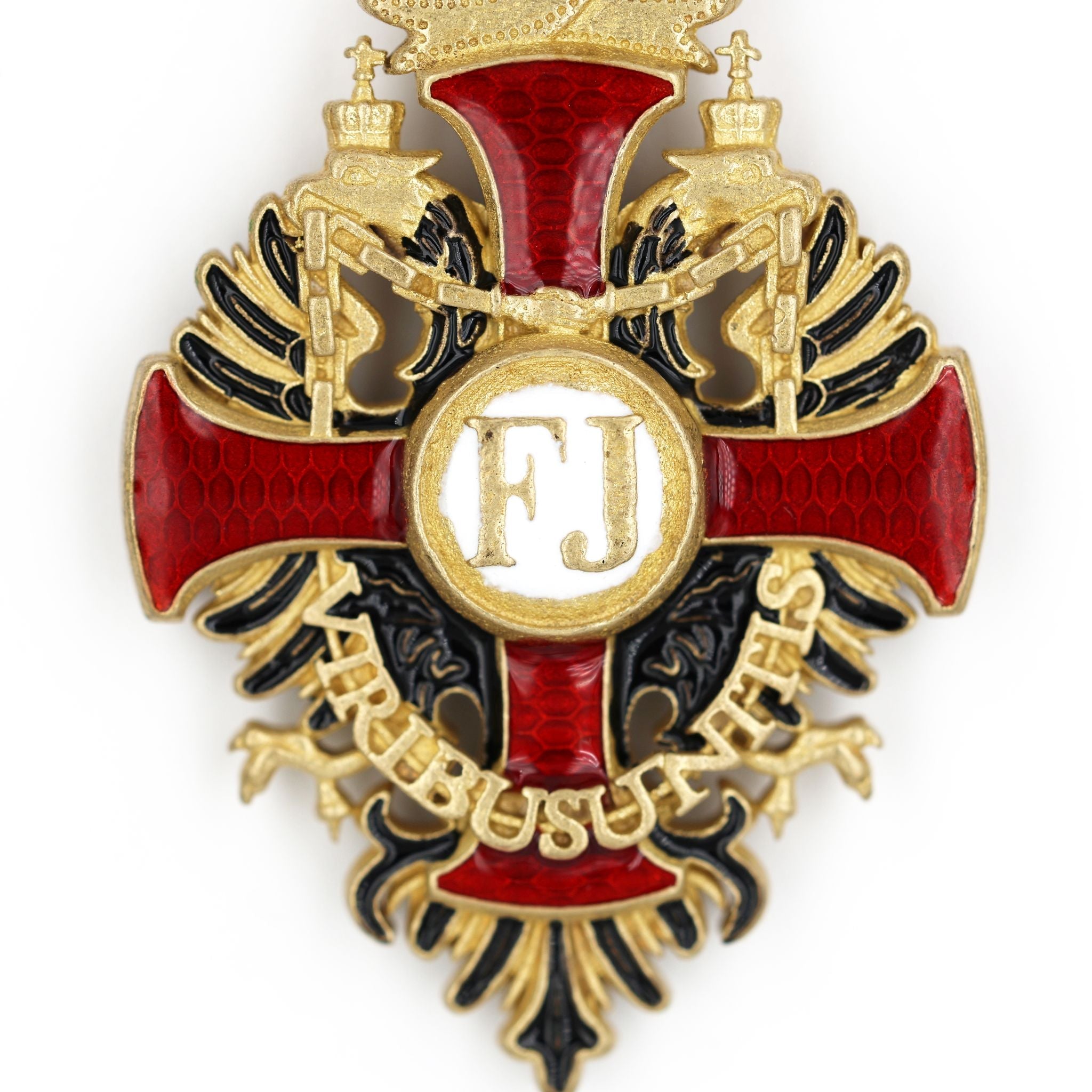 Austrian Franz Joseph Order Cross Medal – Brass with Ribbon detail view 7