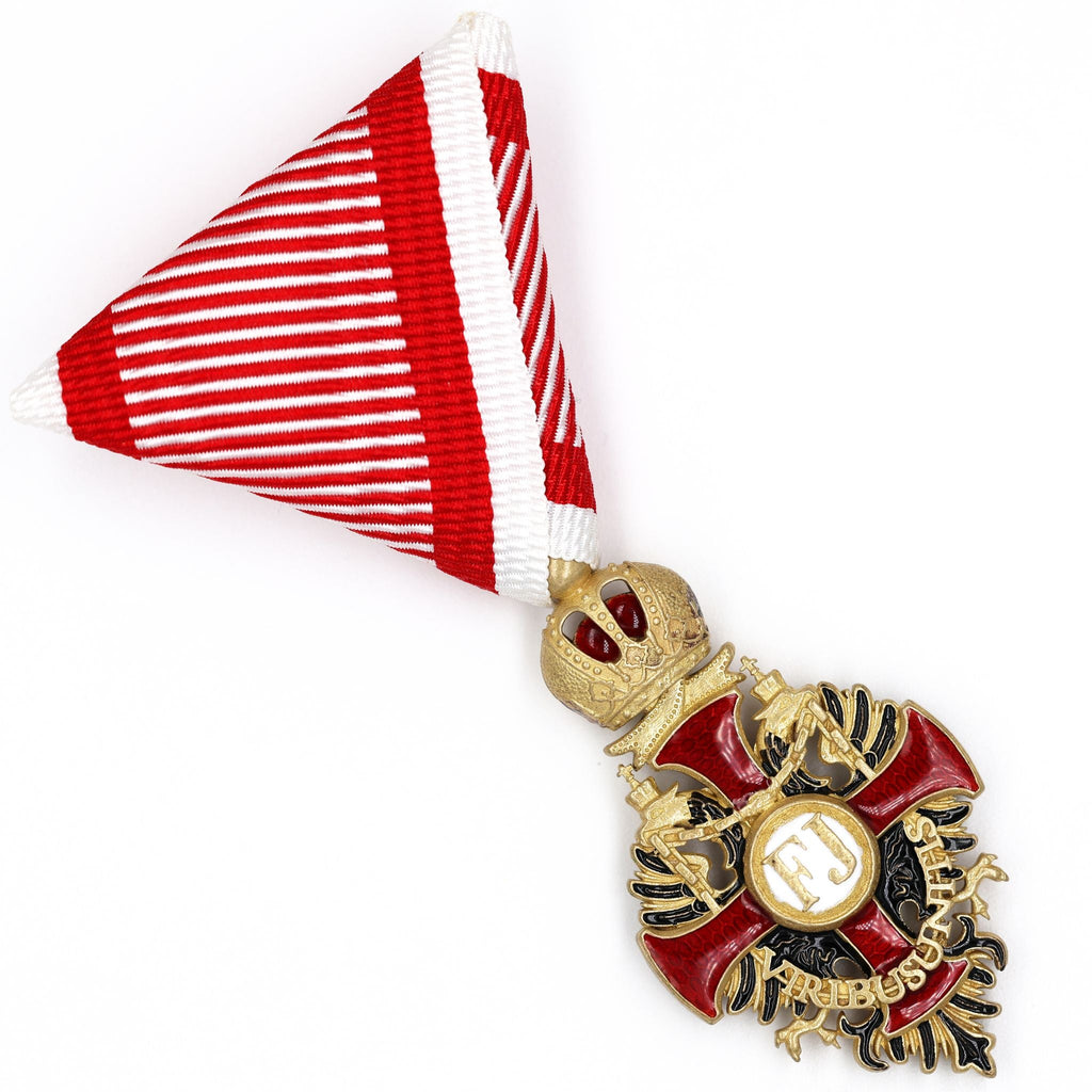 Austrian Franz Joseph Order Cross Medal – Brass with Ribbon detail view 9