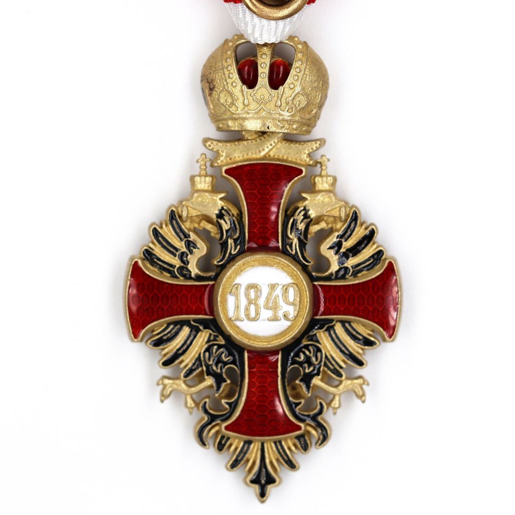 Austrian Franz Joseph Order Cross Medal – Brass with Ribbon detail view 4