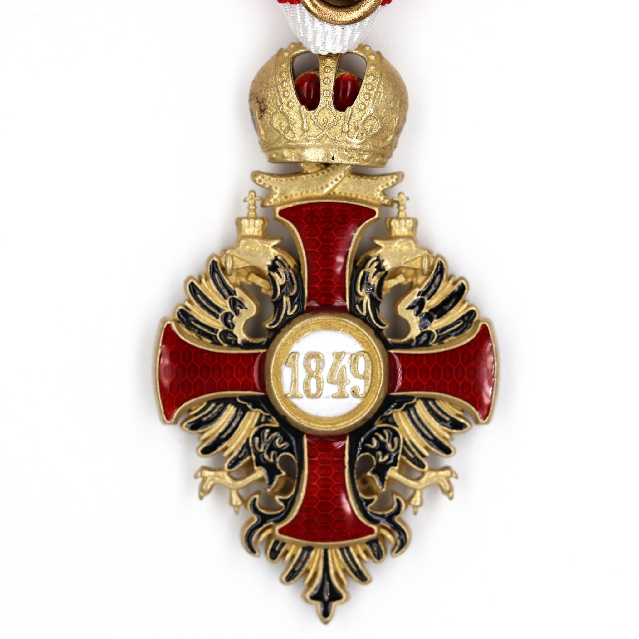 Austrian Franz Joseph Order Cross Medal – Brass with Ribbon detail view 4