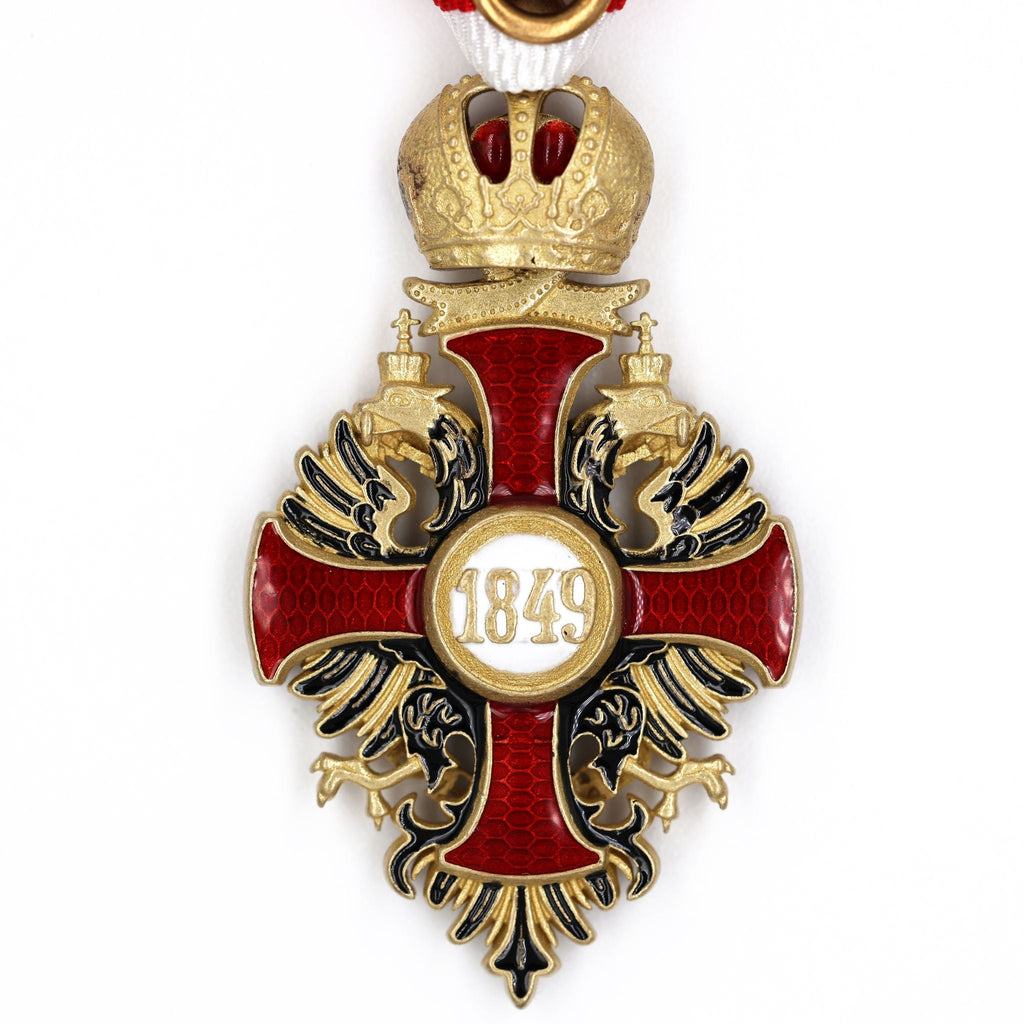 Austrian Franz Joseph Order Cross Medal – Brass with Ribbon detail view 11