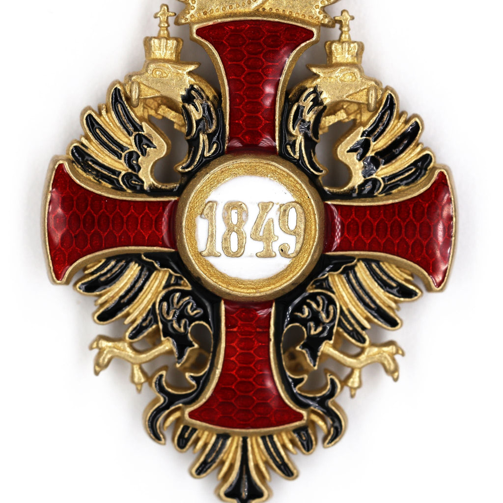 Austrian Franz Joseph Order Cross Medal – Brass with Ribbon detail view 12