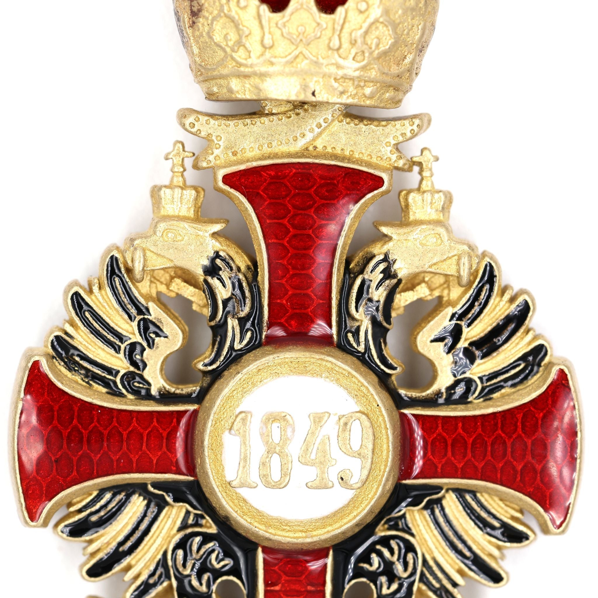 Austrian Franz Joseph Order Cross Medal – Brass with Ribbon detail view 13