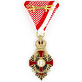 Austrian Franz Joseph Order Cross with Swords Medal – Brass replica