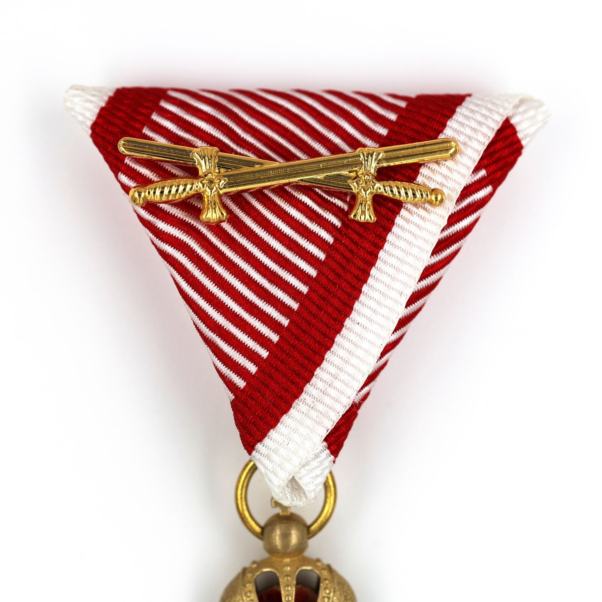 Austrian Franz Joseph Order Cross with Swords Medal – Brass detail view 5