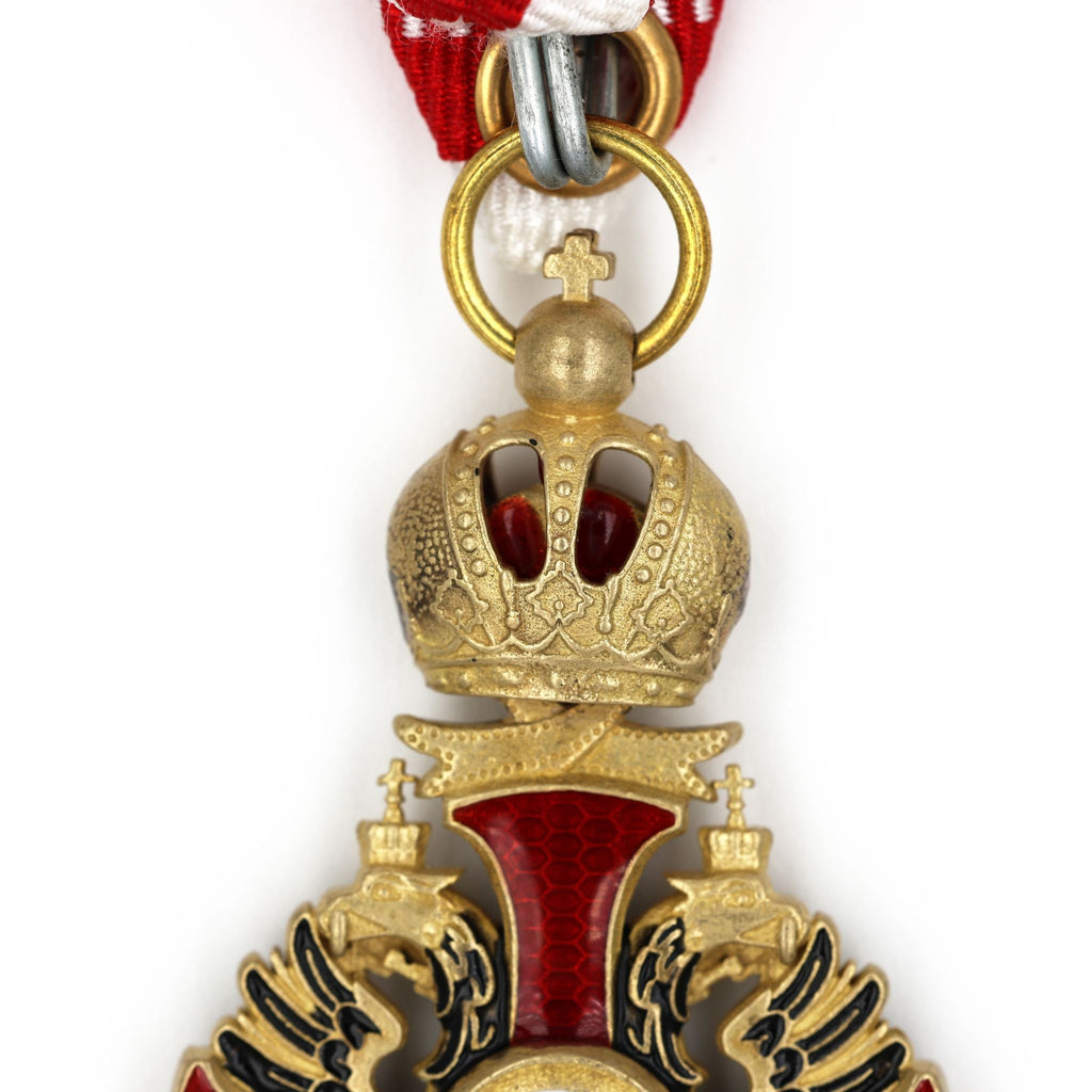 Austrian Franz Joseph Order Cross with Swords Medal – Brass detail view 12