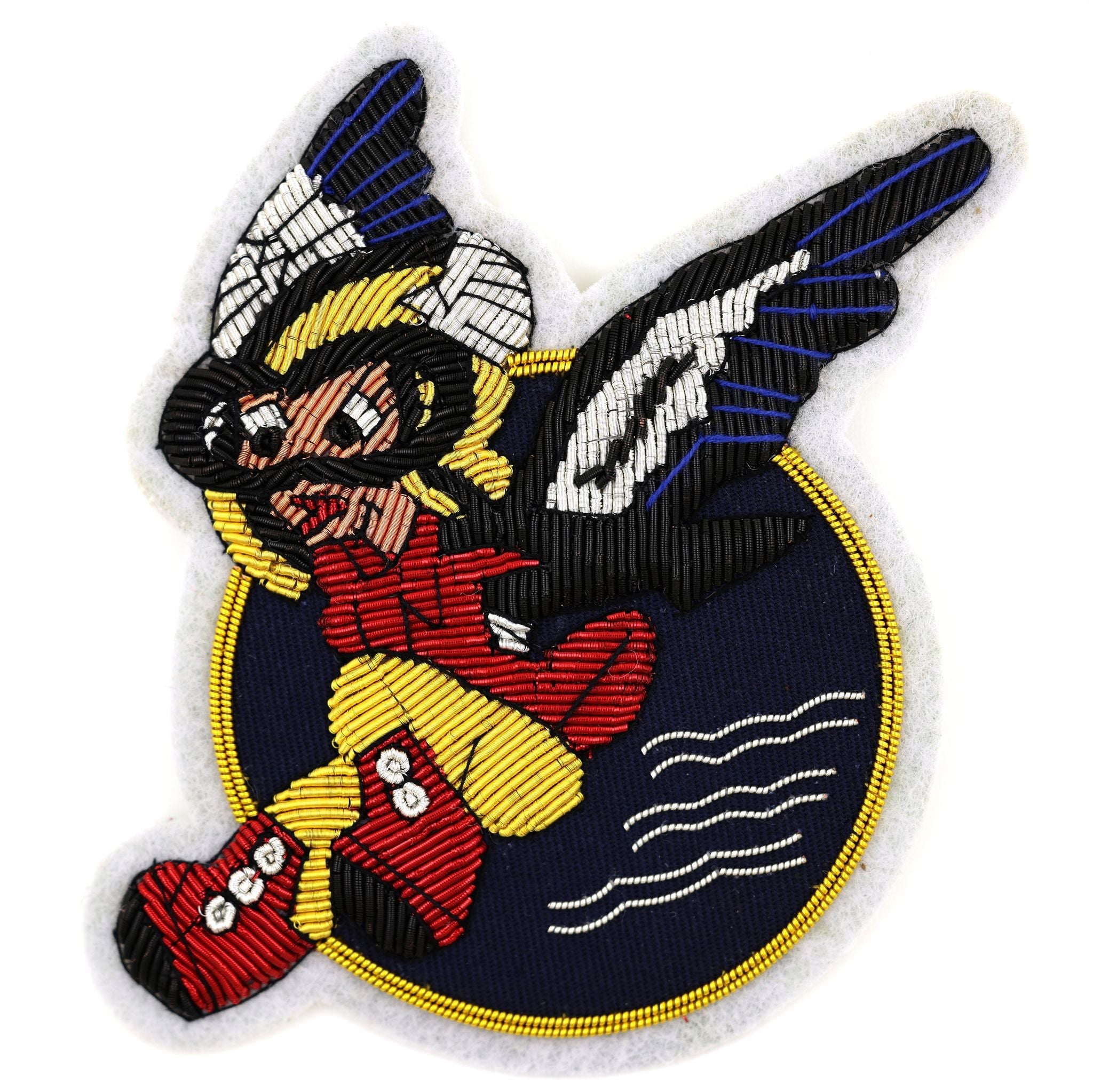 U.S. WASP Women's Air Force Service Pilots WWII Patch Woman Brass Wire reproduction