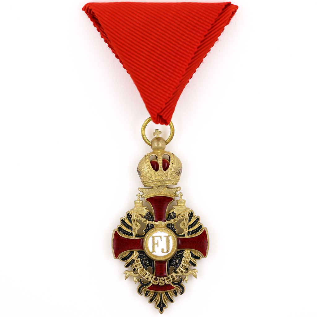 Austrian Franz Joseph Order Cross Medal – Brass with Ribbon replica
