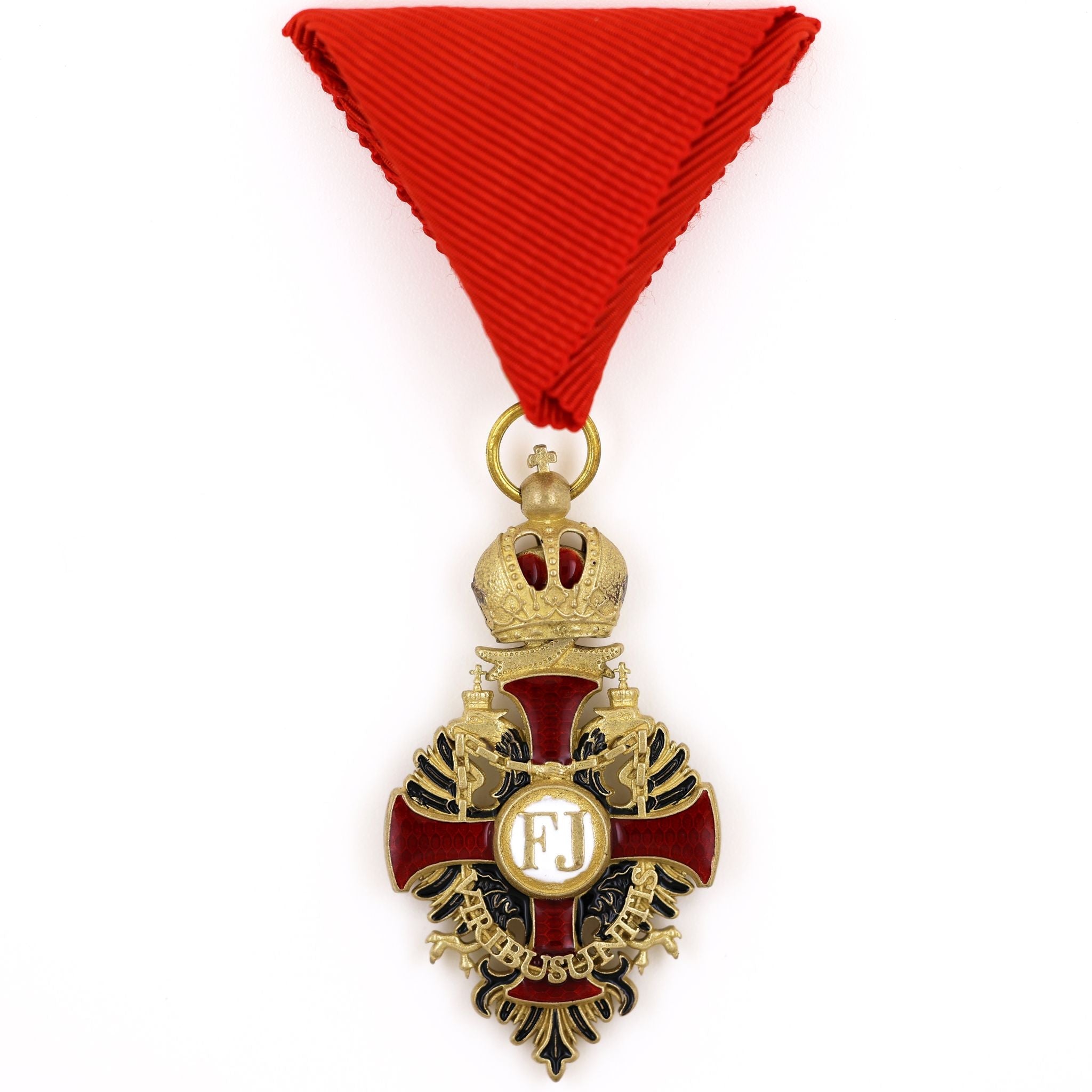 Austrian Franz Joseph Order Cross Medal – Brass with Ribbon replica