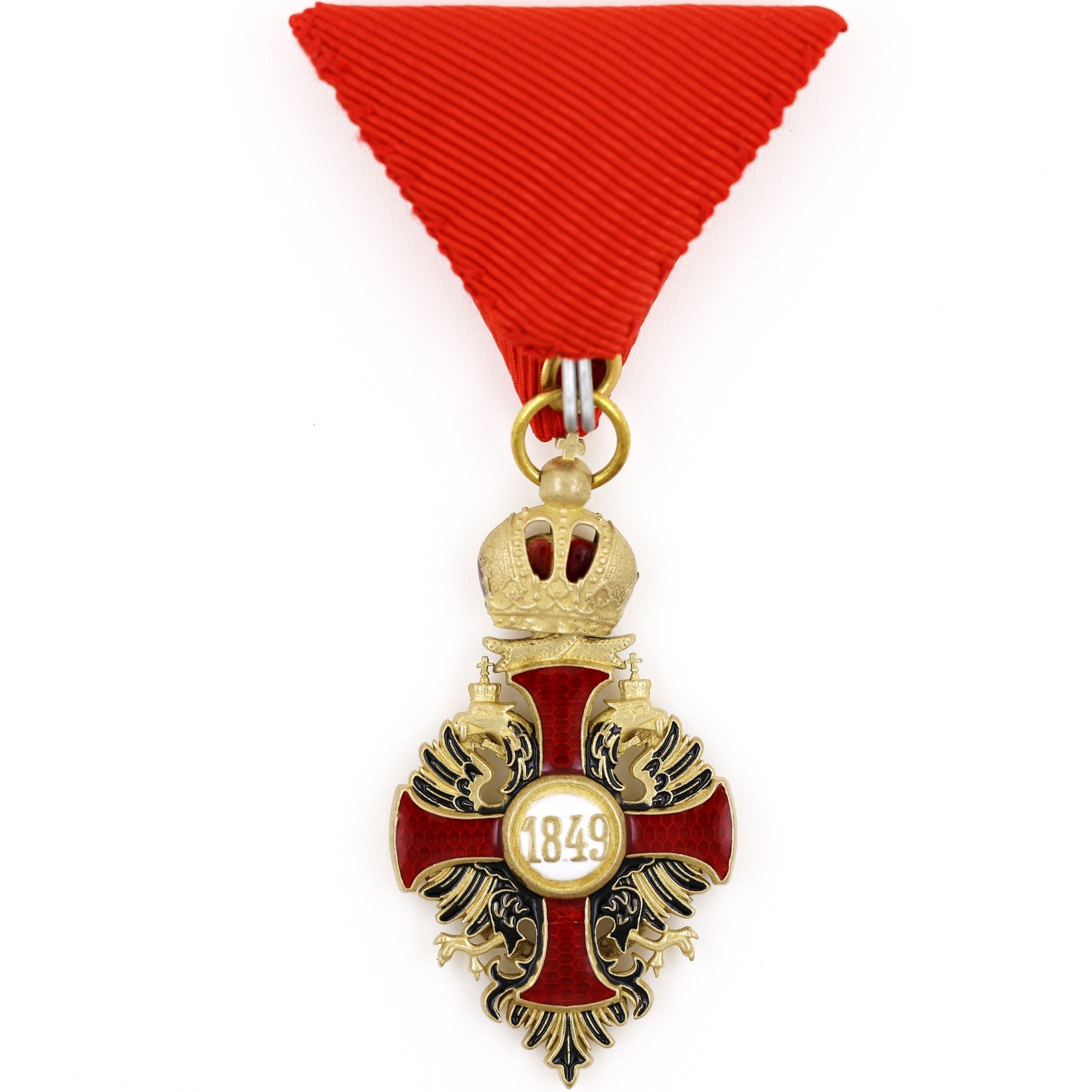 Austrian Franz Joseph Order Cross Medal – Brass with Ribbon detail view 5