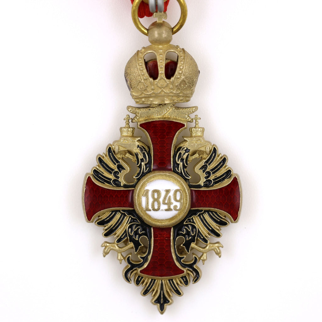 Austrian Franz Joseph Order Cross Medal – Brass with Ribbon detail view 2