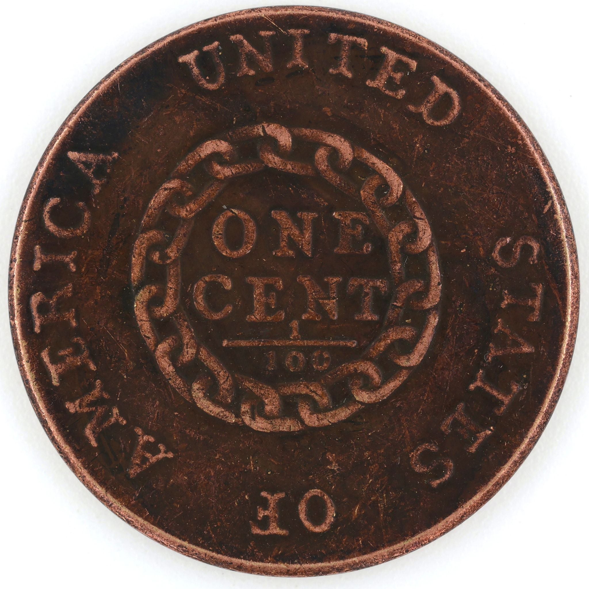 1793 Flowing Hair Liberty Medal Token – United States Historical detail view 2