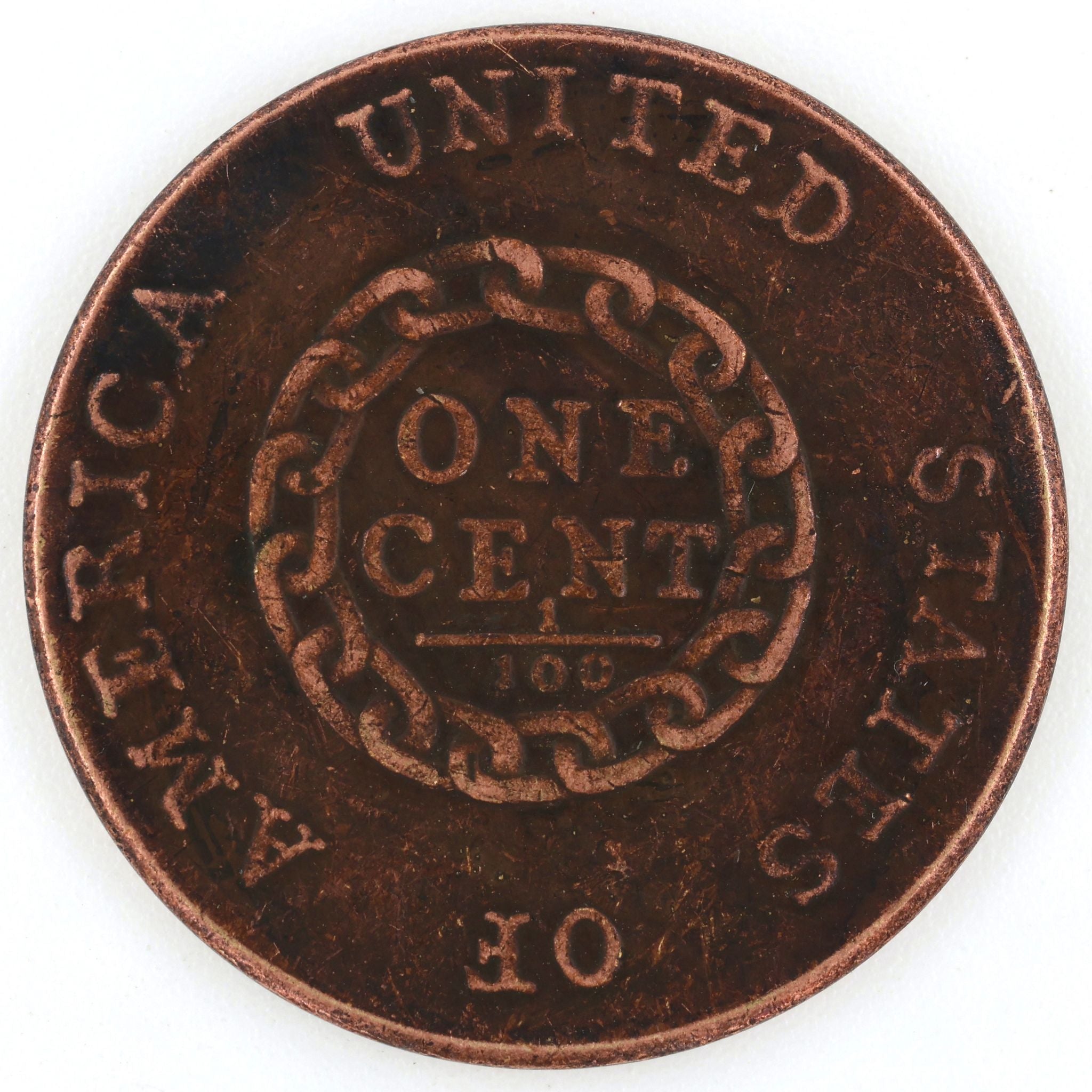 1793 Flowing Hair Liberty Medal Token – United States Historical detail view 6