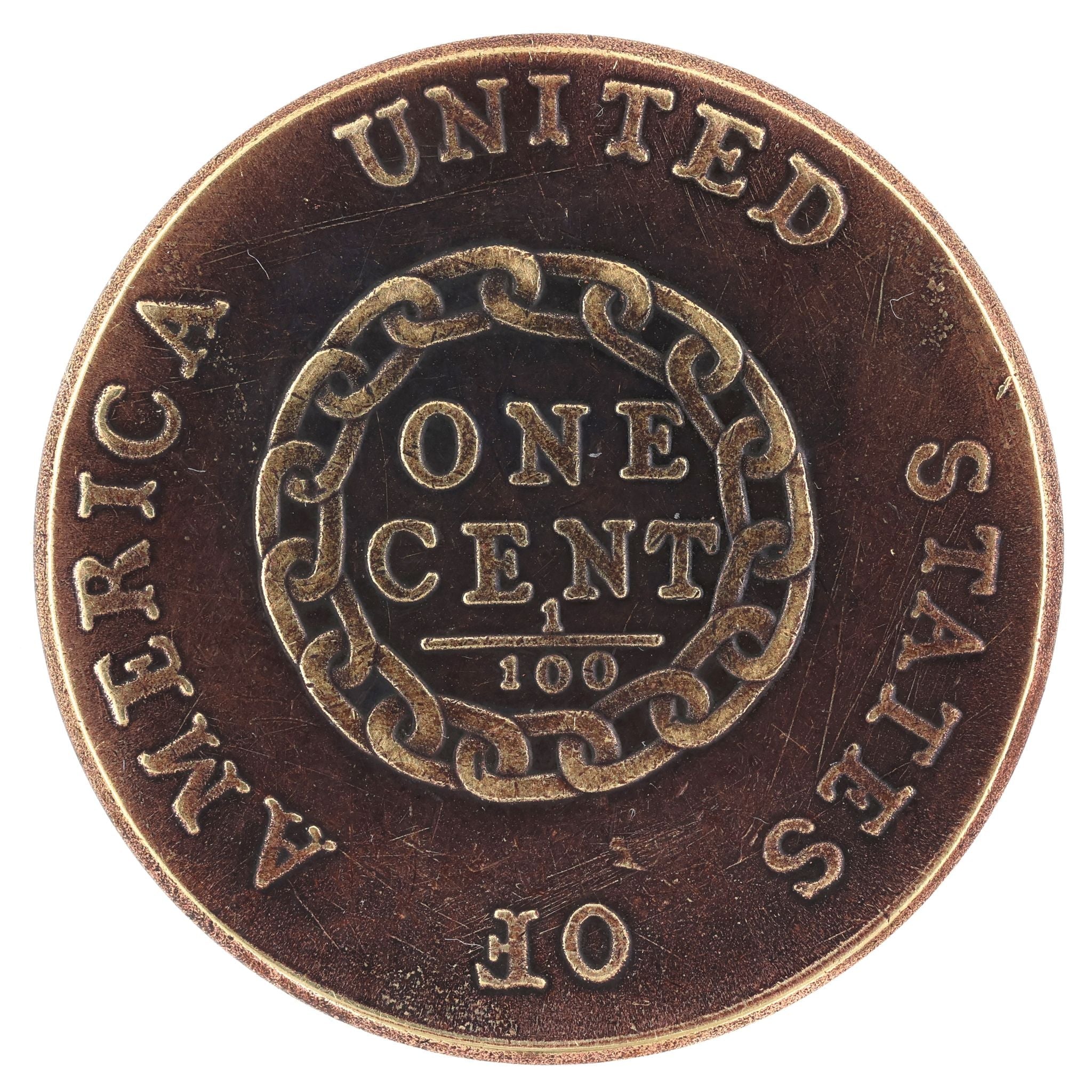 1793 Flowing Hair Liberty Medal Token – United States Historical detail view 5