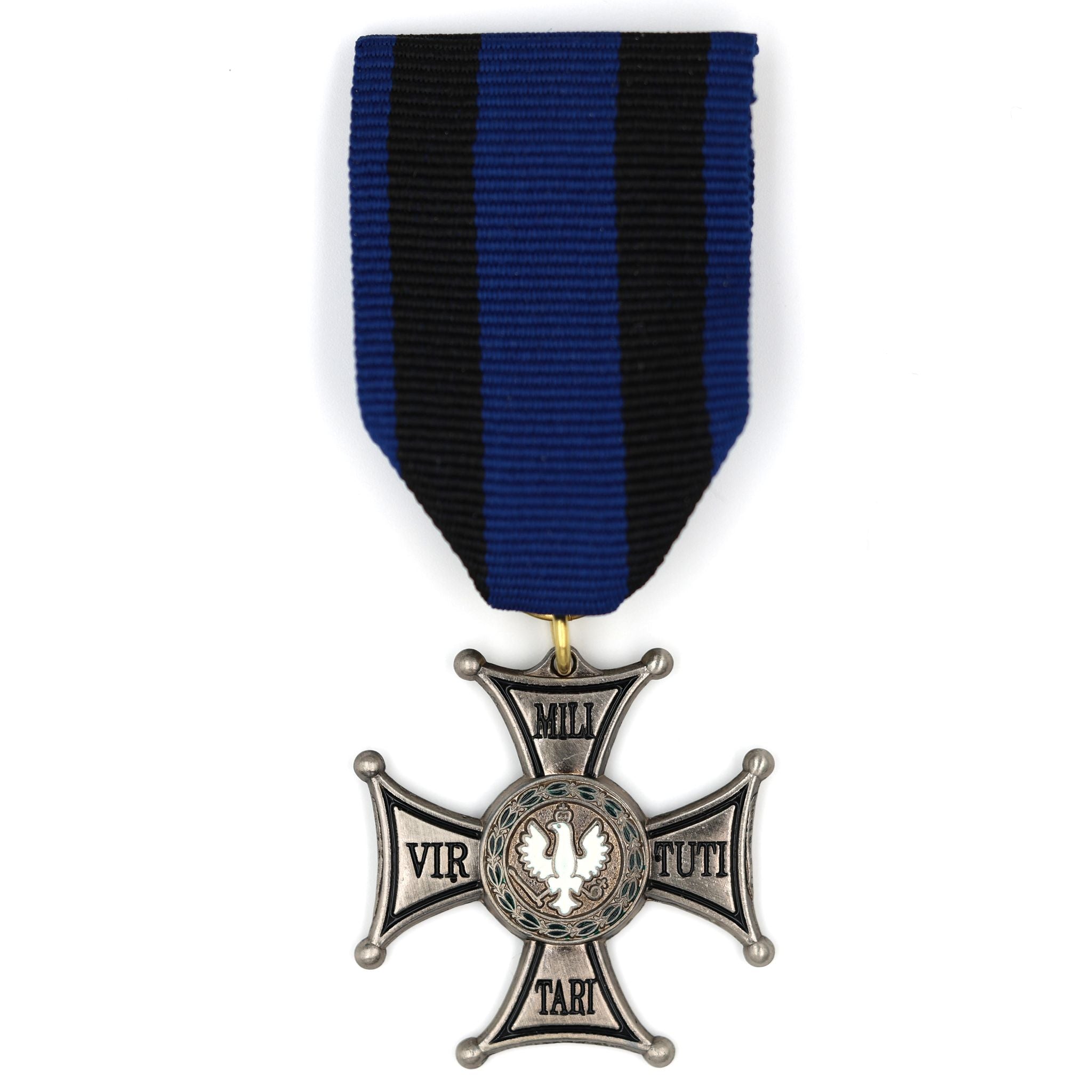 Poland Virtuti Militari Silver Cross Medal Ribbon Decoration replica
