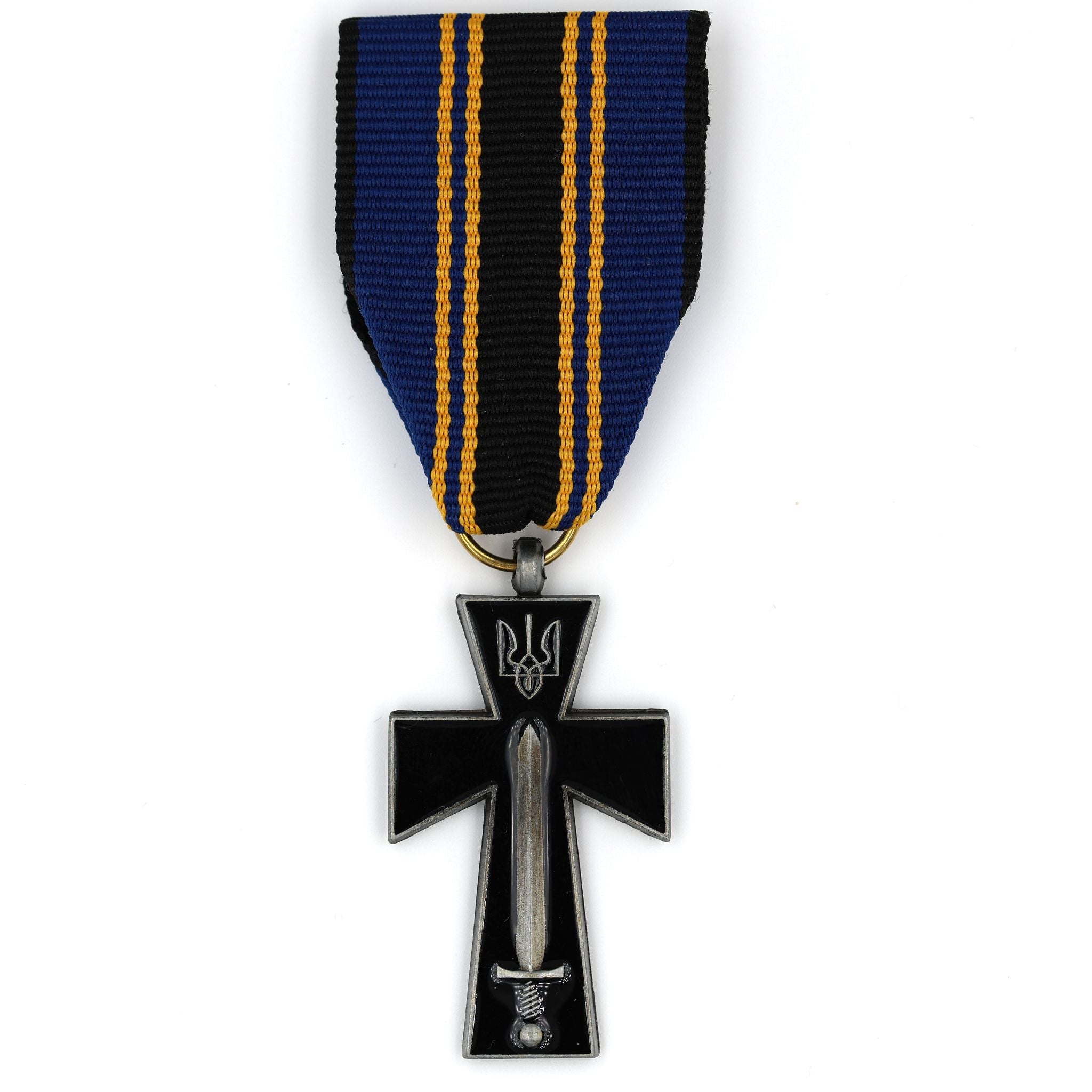 Order of Symon Petliura Ukrainian Cross Medal with Sword Tryzub reproduction