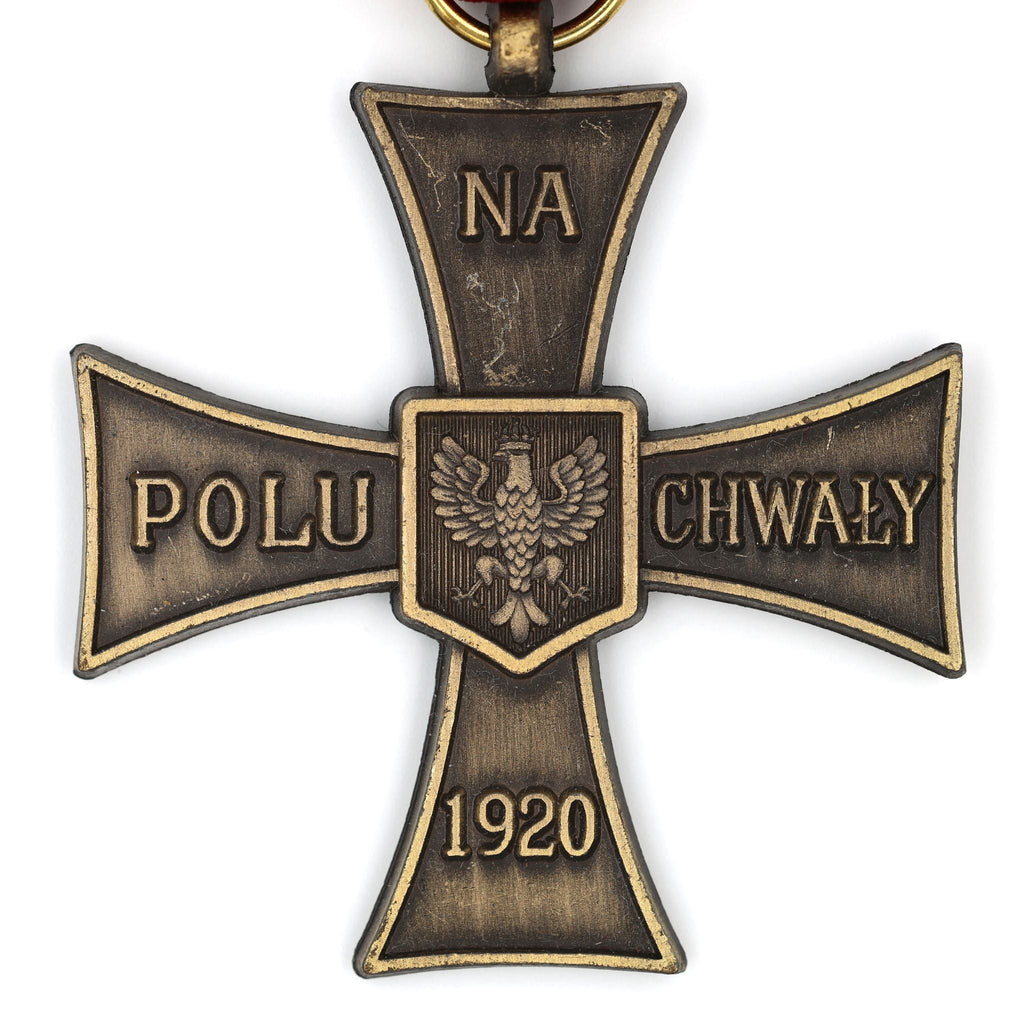 Poland Cross of Valor 1920 Krzyz Walecznych Polish Medal detail view 3