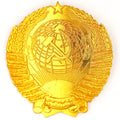 USSR State Emblem Gold Badge 48x52mm Soviet Coat of Arms Pin replica