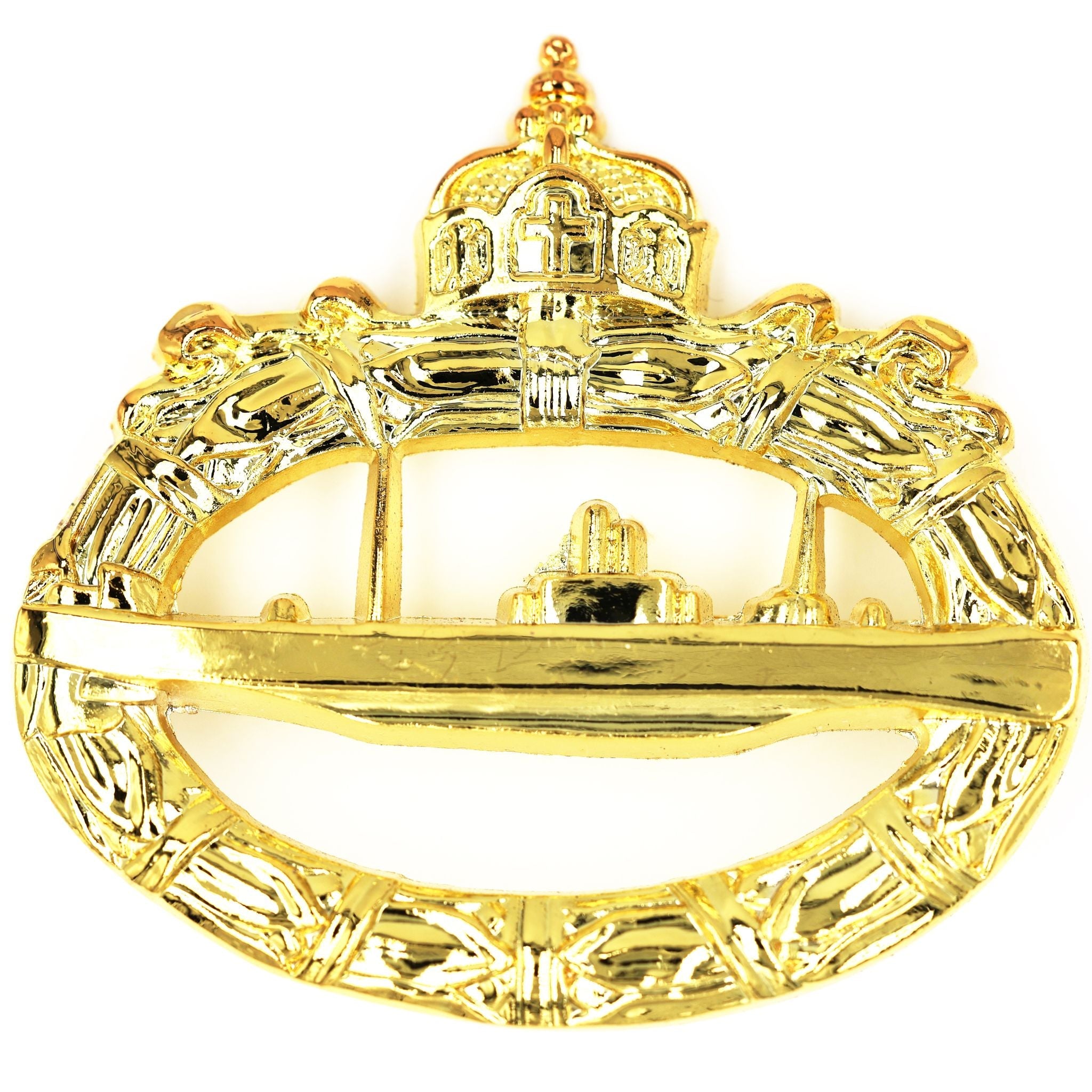 WWI German Empire U-Boat War Badge Imperial Navy Crown Wreath Pin reproduction