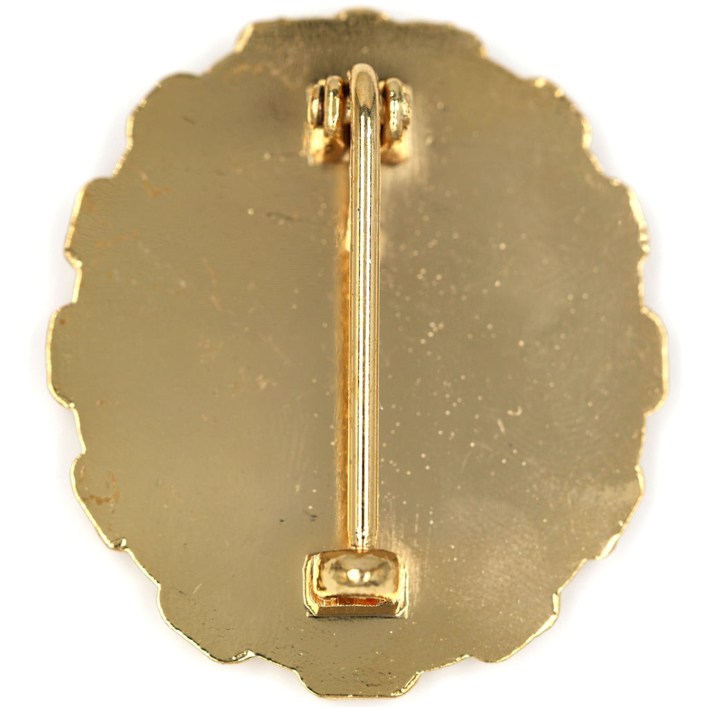 WWI Imperial German Naval Wound Badge 1918 Gold Grade Anchor Chain Pin detail view 2