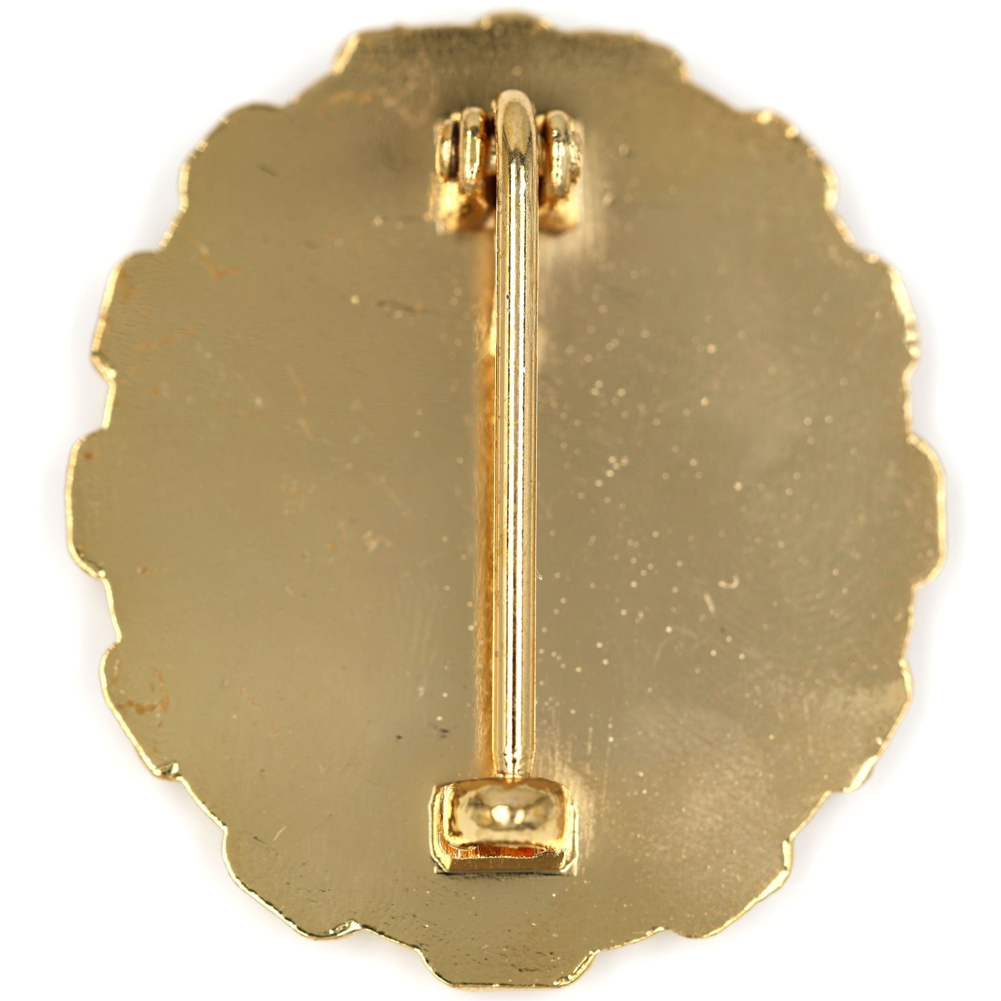 WWI Imperial German Naval Wound Badge 1918 Gold Grade Anchor Chain Pin detail view 2