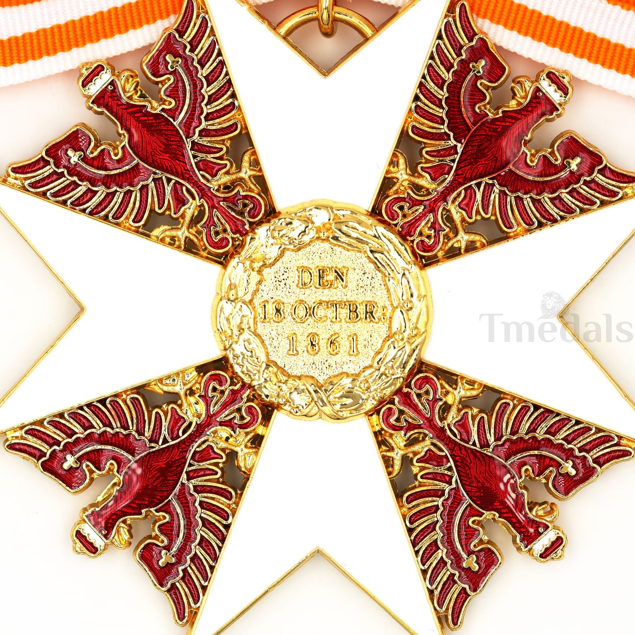 Prussia Order of the Red Eagle withSwords Neck Badge Medal + Ribbon detail view 7