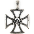 Totenkopf Hussar Skull Iron Cross Pendant/Badge German Bronze replica