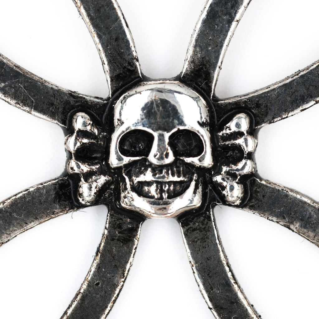Totenkopf Hussar Skull Iron Cross Pendant/Badge German Bronze detail view 3