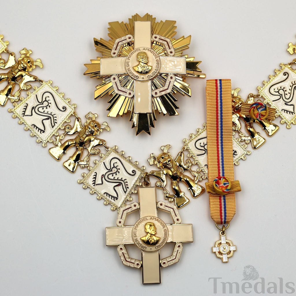 Panama Order of Manuel Amador Guerrero – Original Grand Cross Collar, Star & Badge original item