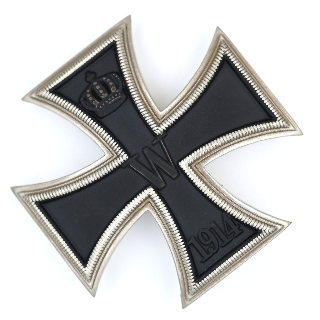 German WWI Iron Cross 1st Class 1914 – Vaulted Solid Brass Pin-Back detail view 3