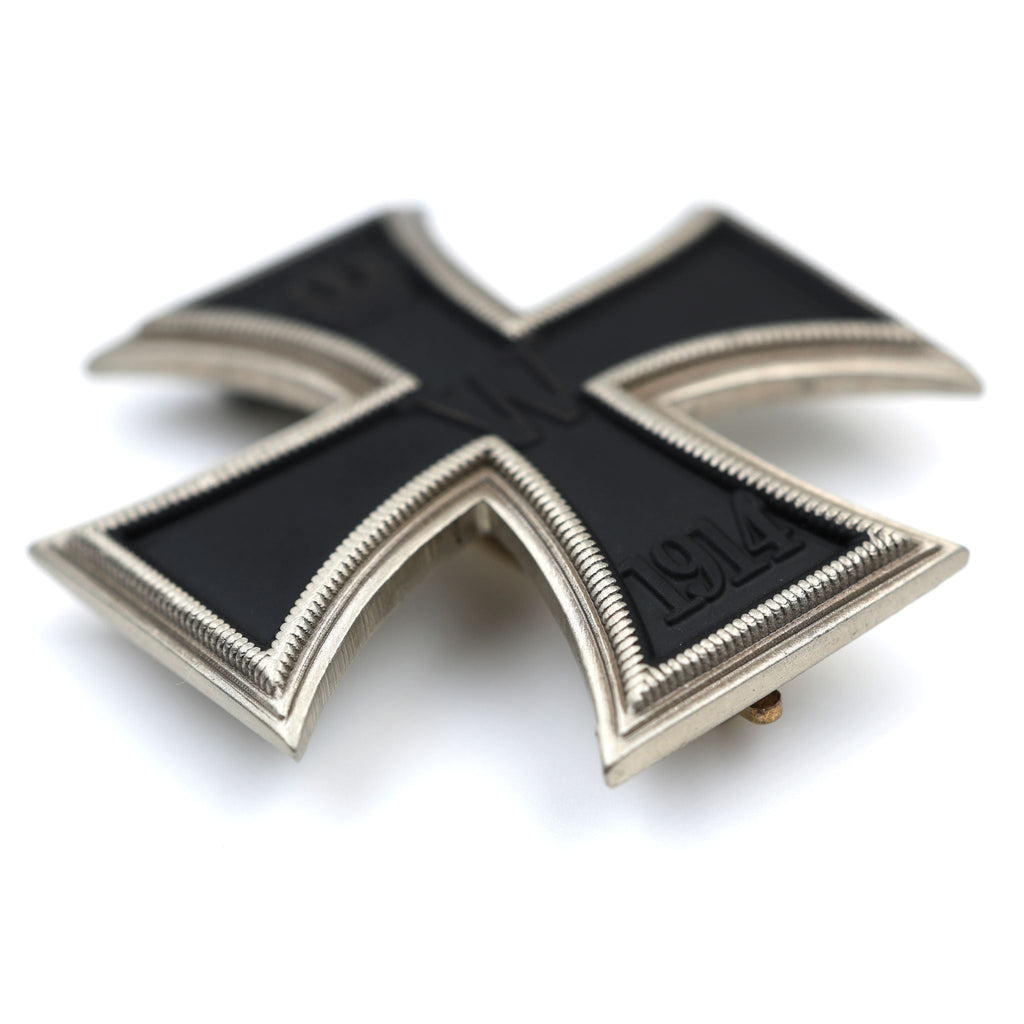 German WWI Iron Cross 1st Class 1914 – Vaulted Solid Brass Pin-Back detail view 4