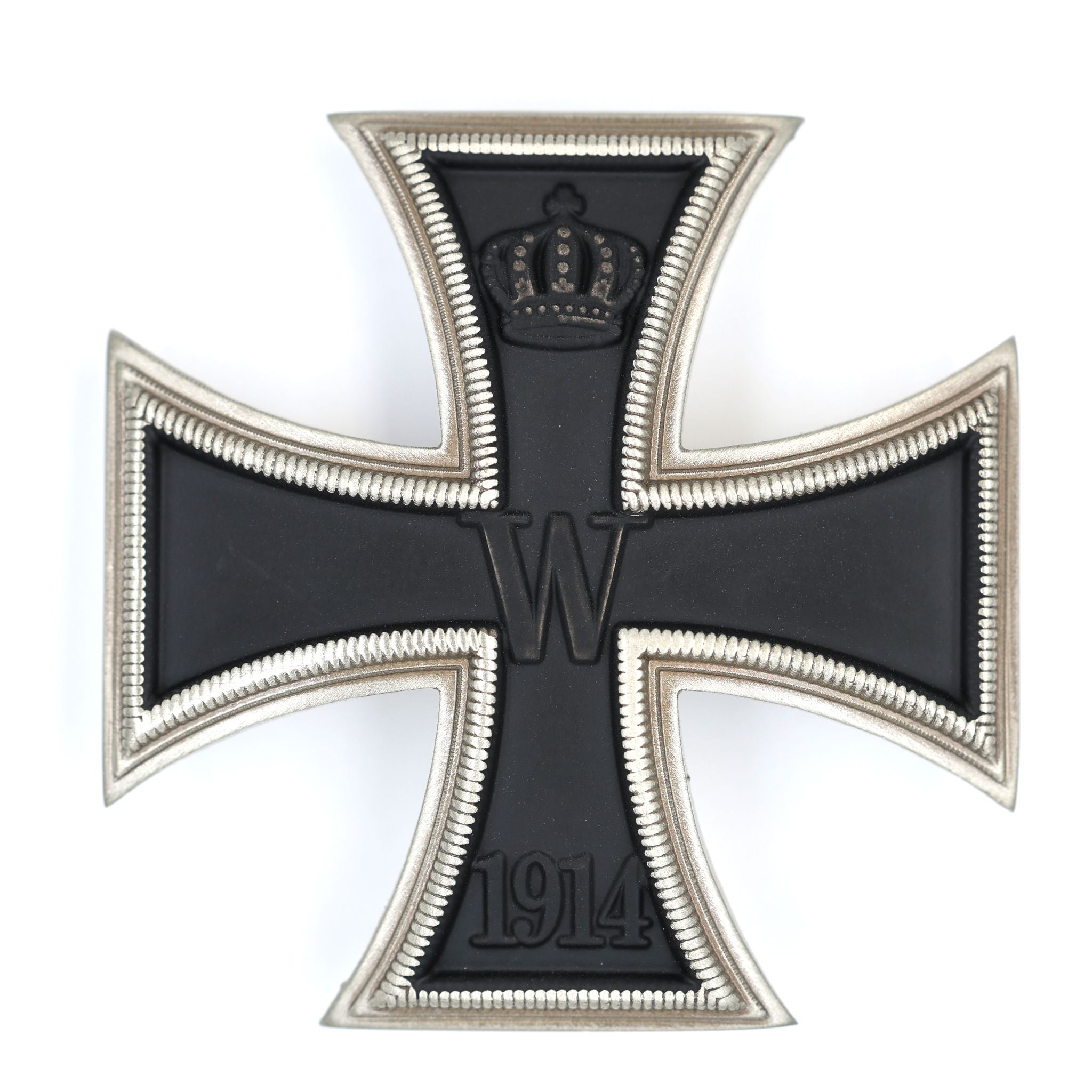 German WWI Iron Cross 1st Class 1914 – Vaulted Solid Brass Pin-Back detail view 10