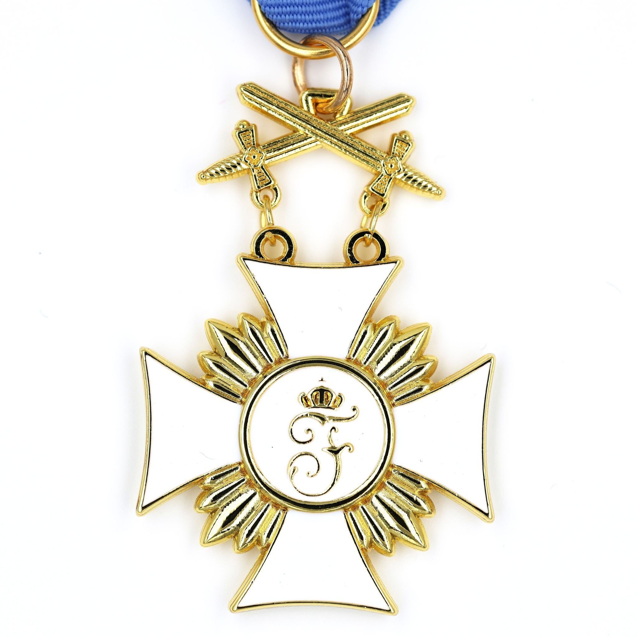 WWI German Friedrich Order with Swords 1st Class (Württemberg) with ribbon detail view 5
