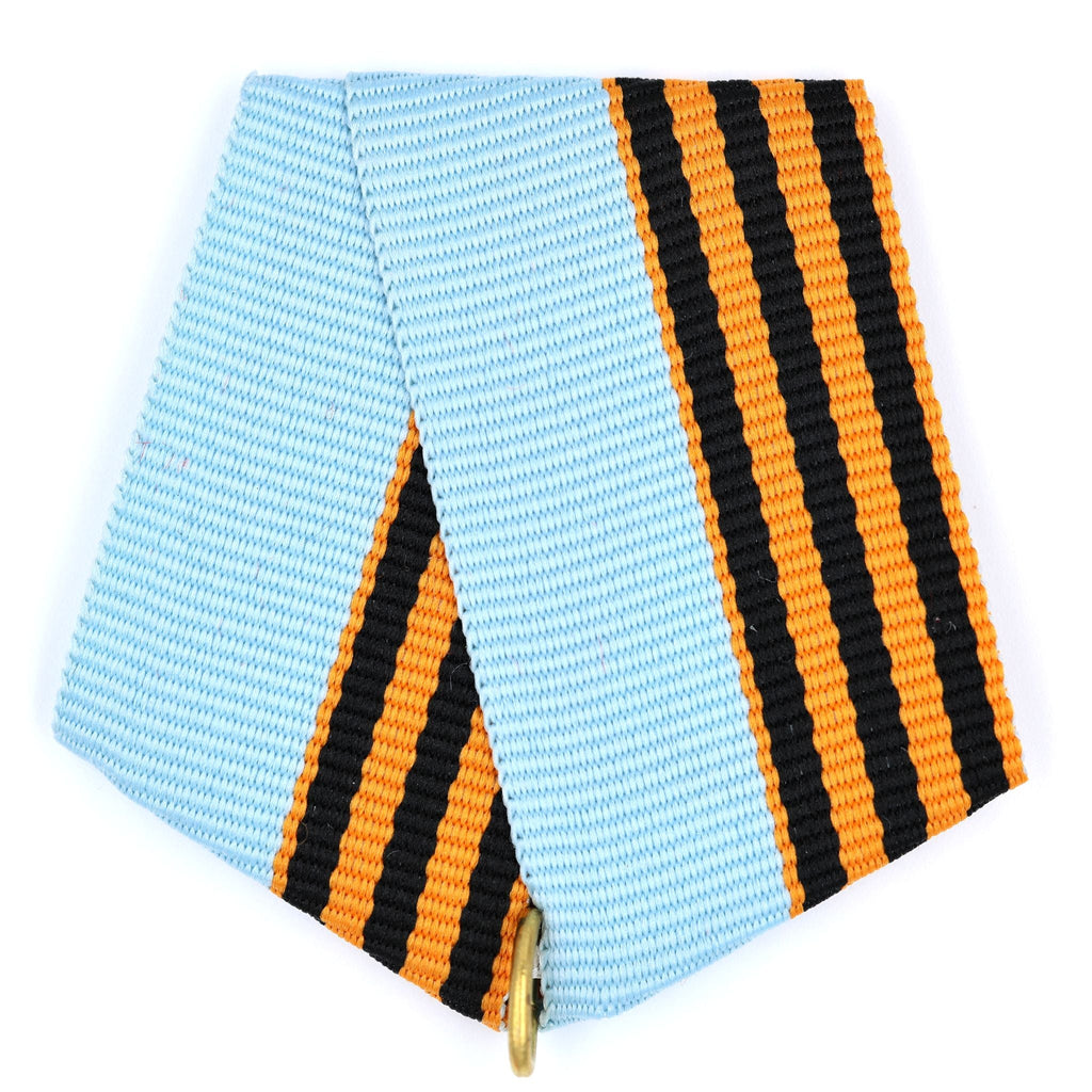 Imperial Russian Medal Ribbon Bow Light Blue St George Stripes reproduction