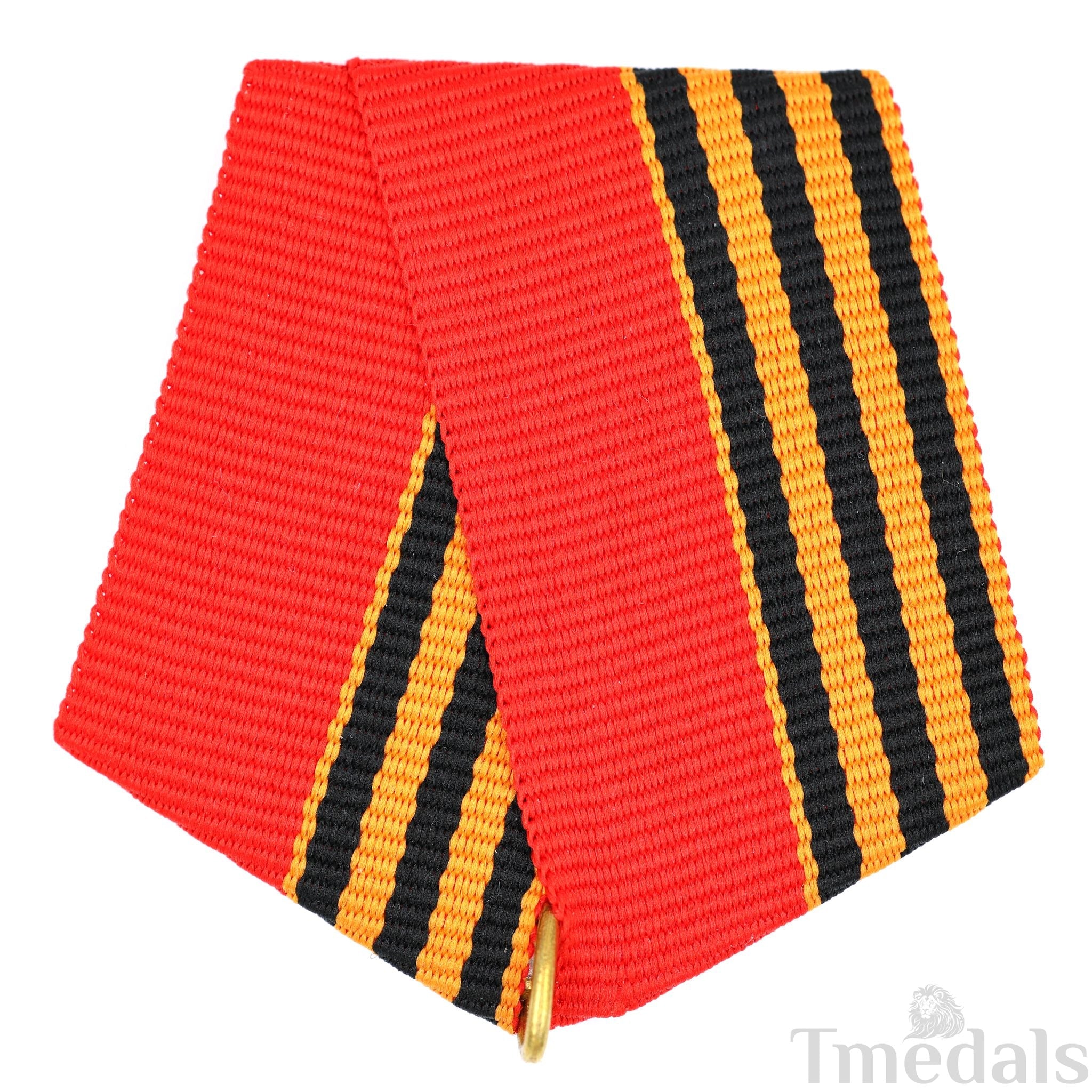 Imperial Russian Red Medal Ribbon Bow with St George Edge Mount reproduction