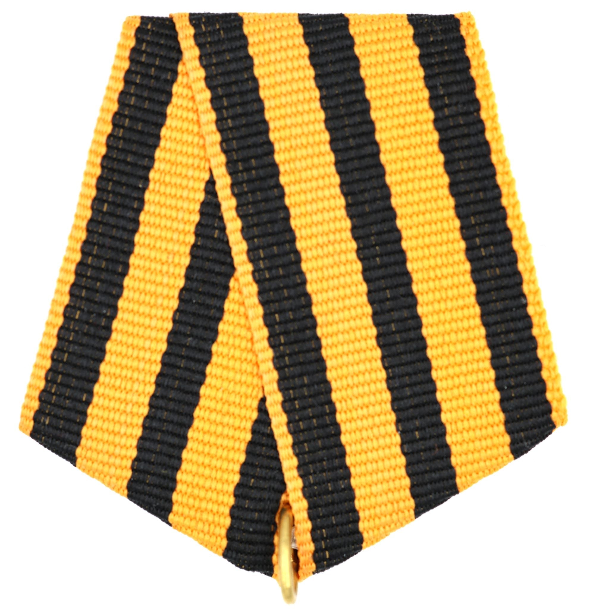 Imperial Russian St George Medal Ribbon Bow Mount Black Orange reproduction
