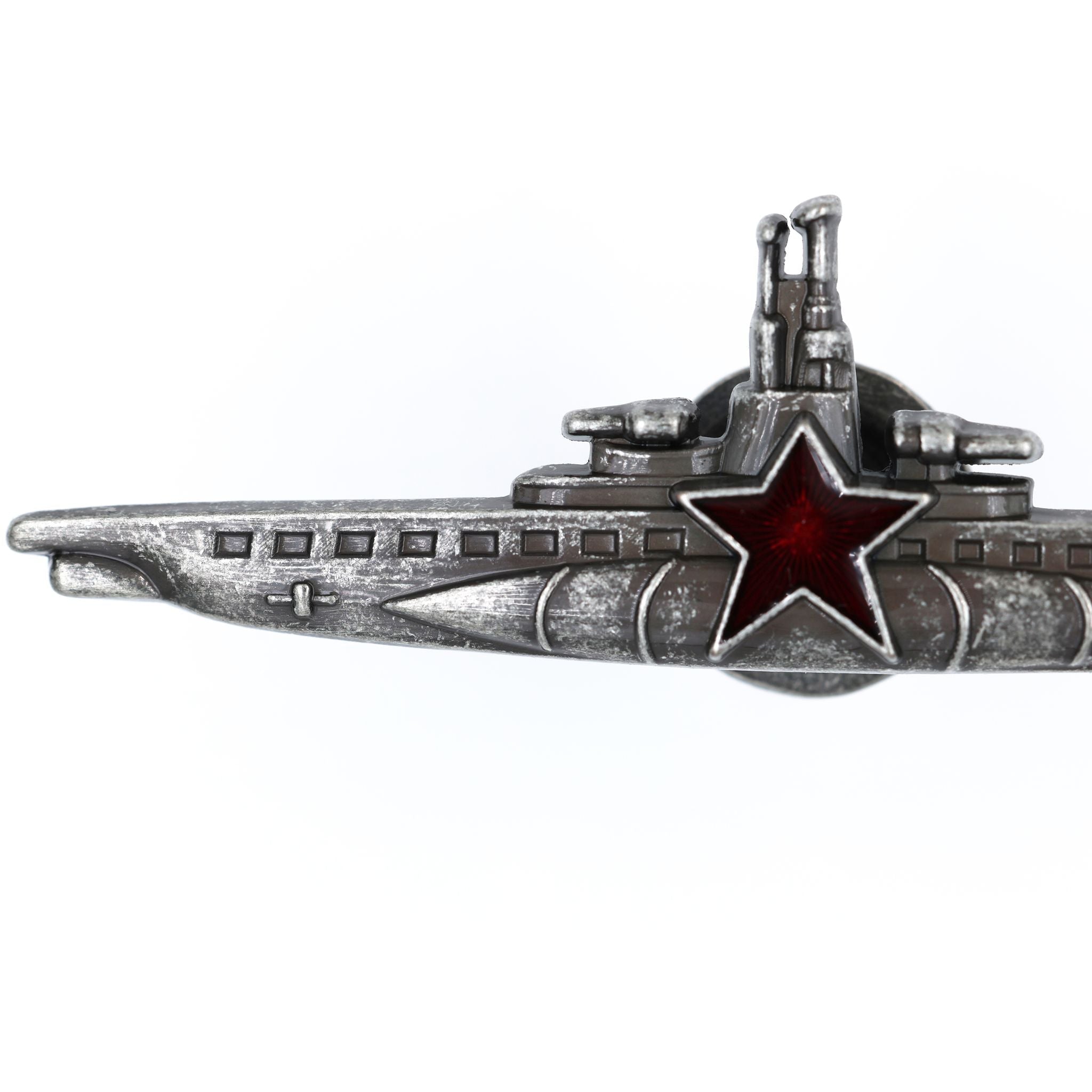 Soviet Navy CCCP Submarine Commander Qualification Badge Screwback detail view 4