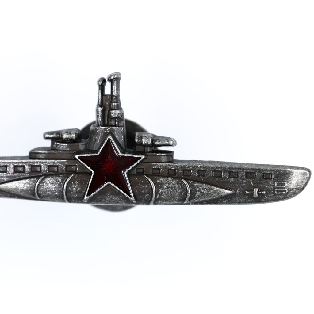 Soviet Navy CCCP Submarine Commander Qualification Badge Screwback detail view 5