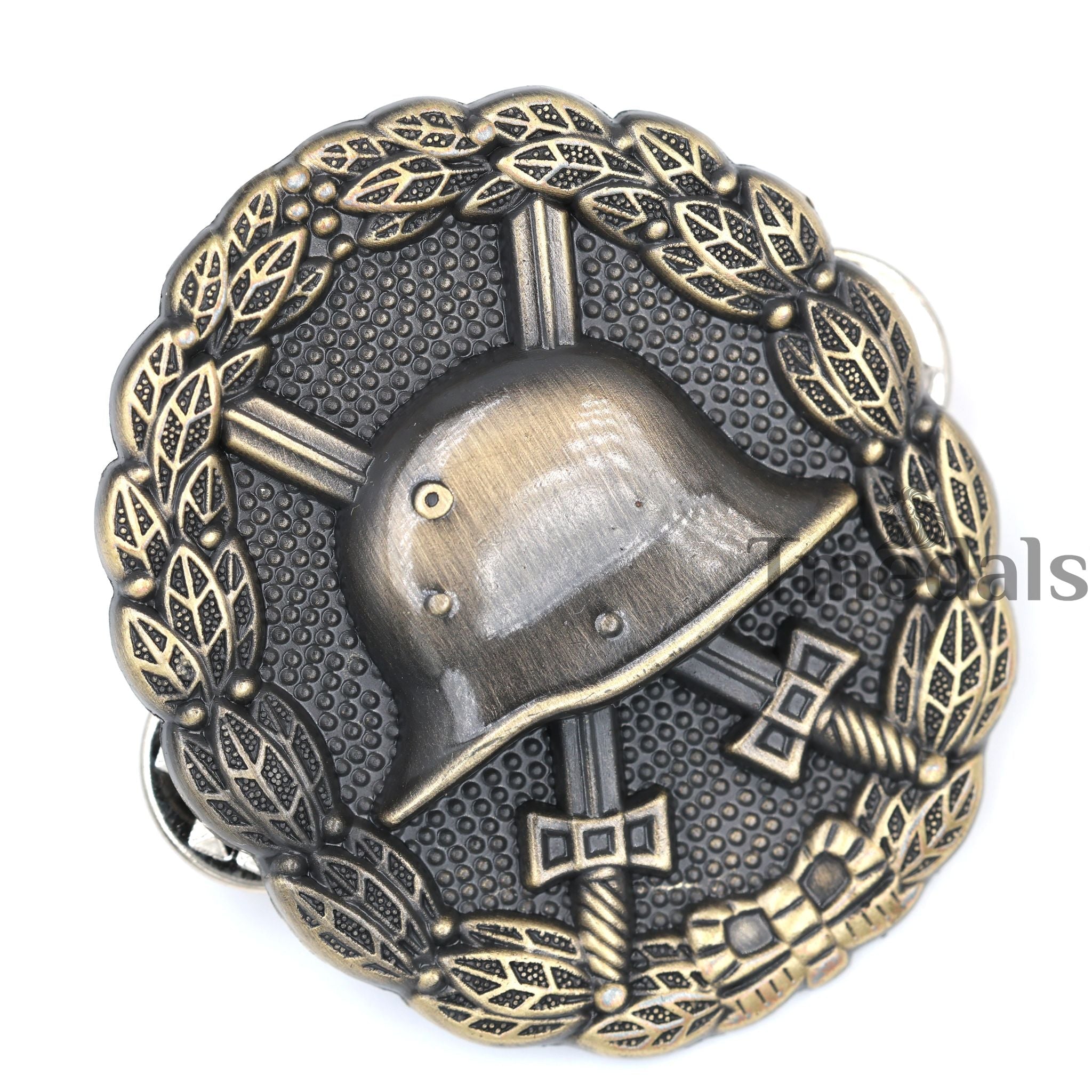 WWI German Wound Badge Gold Grade Pinback – Display Collectible detail view 3