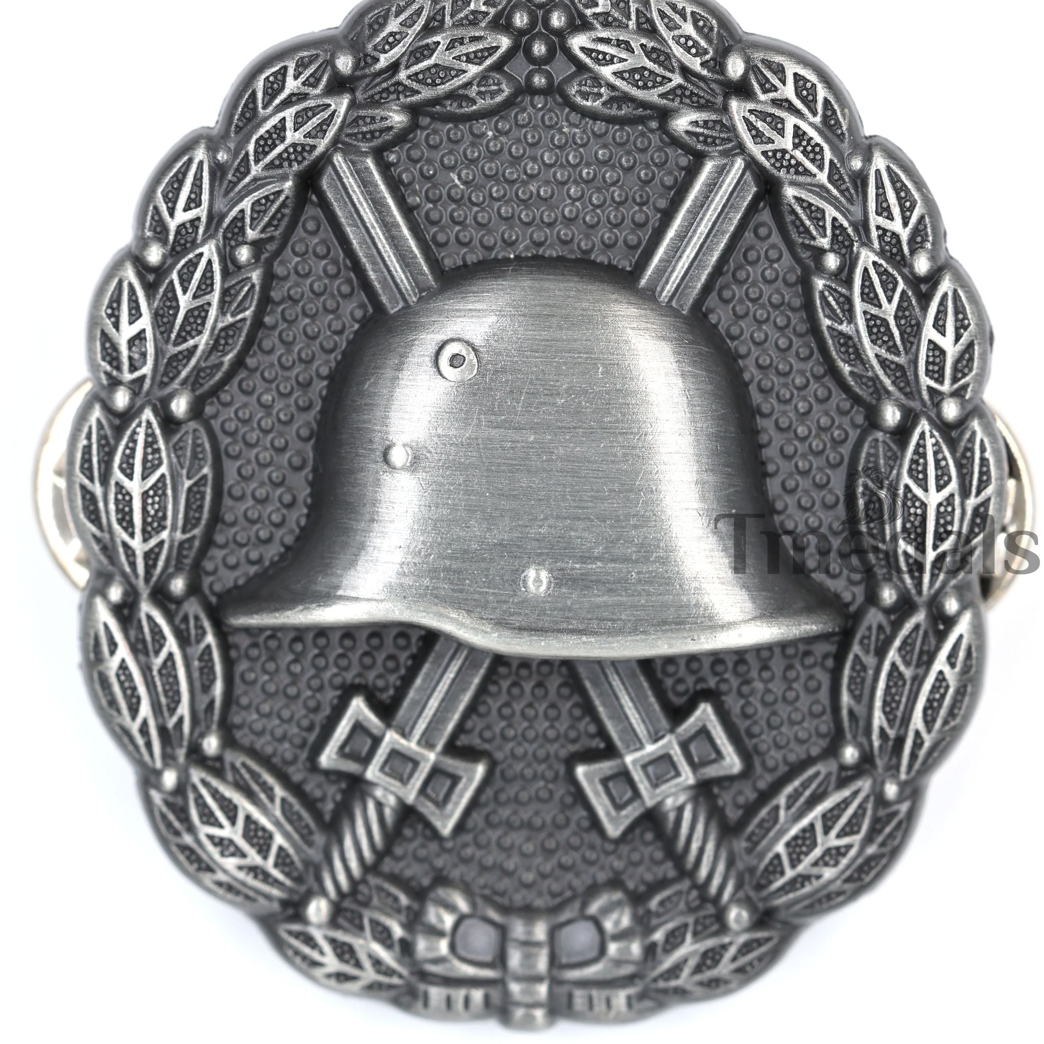 WWI German Wound Badge Silver Grade Pinback detail view 3
