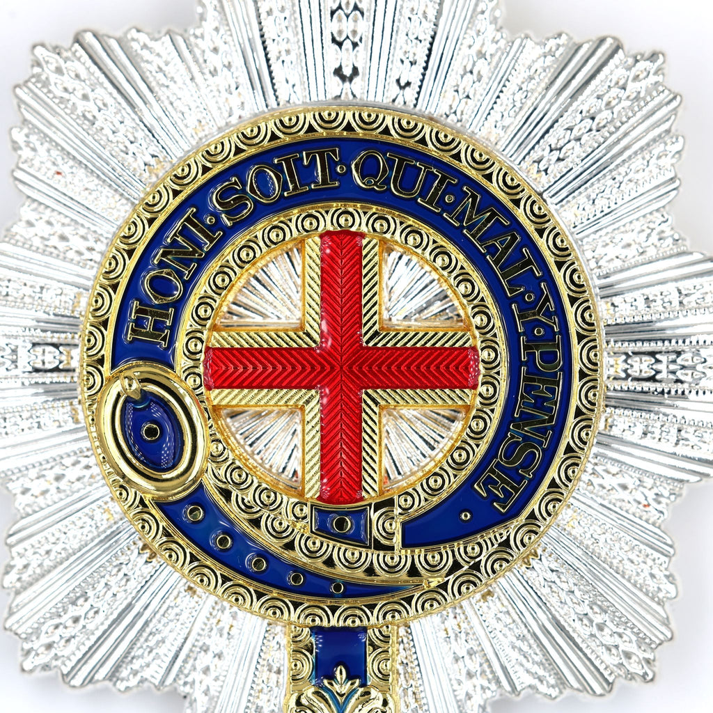 UK Royal Order of the Garter Breast Star Engraved No.21 Limited detail view 2