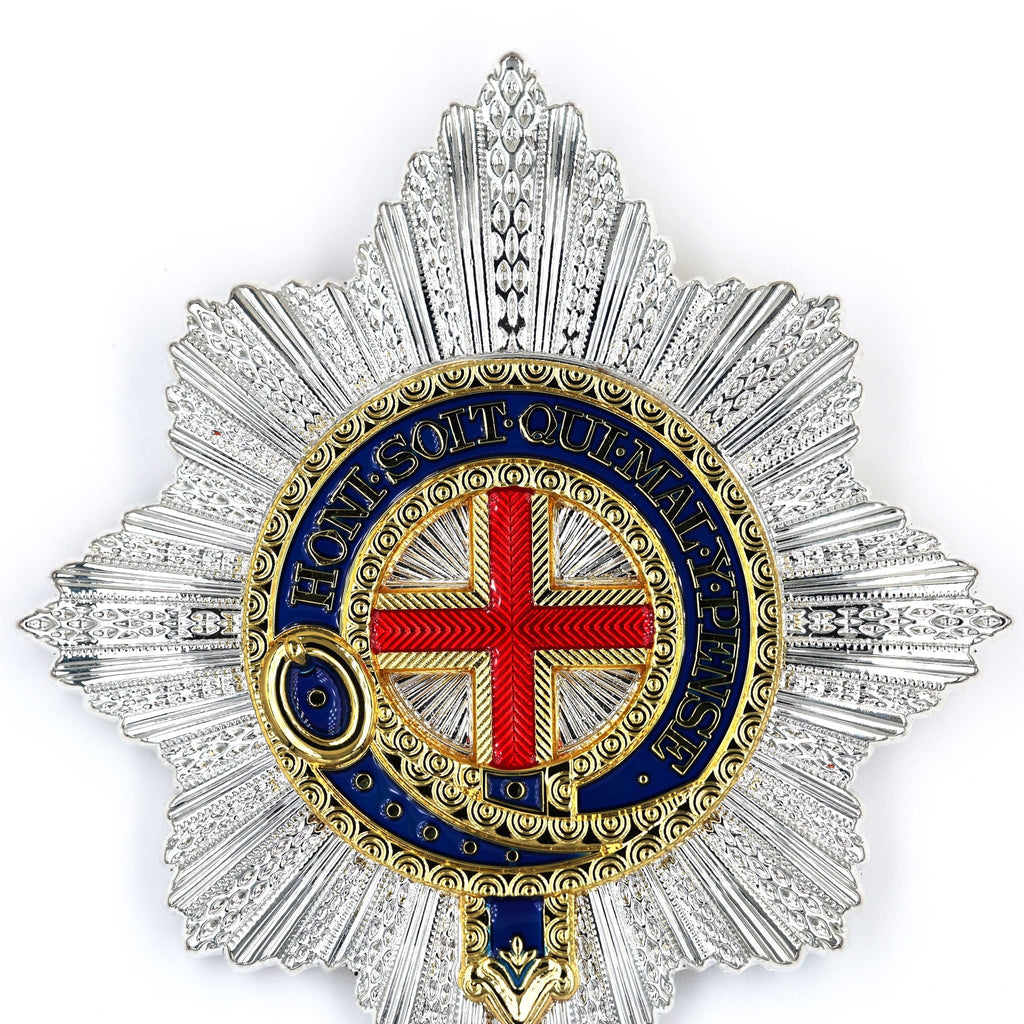 UK Royal Order of the Garter Breast Star Engraved No.21 Limited detail view 3