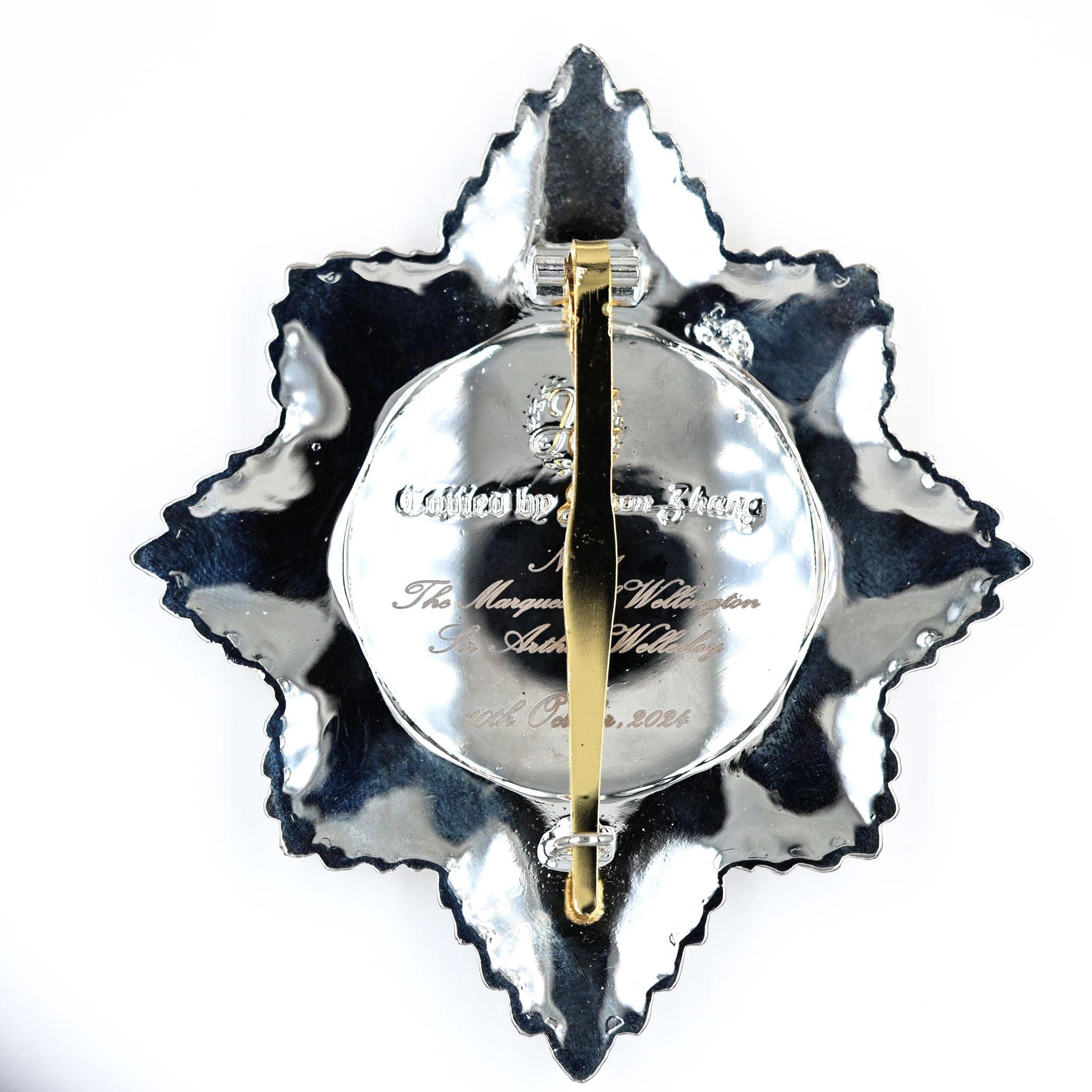 UK Royal Order of the Garter Breast Star Engraved No.21 Limited detail view 7
