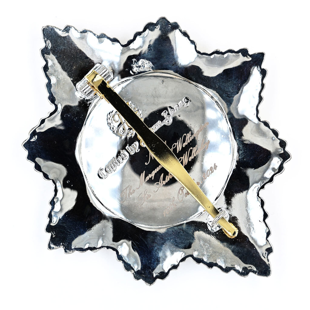 UK Royal Order of the Garter Breast Star Engraved No.21 Limited detail view 9