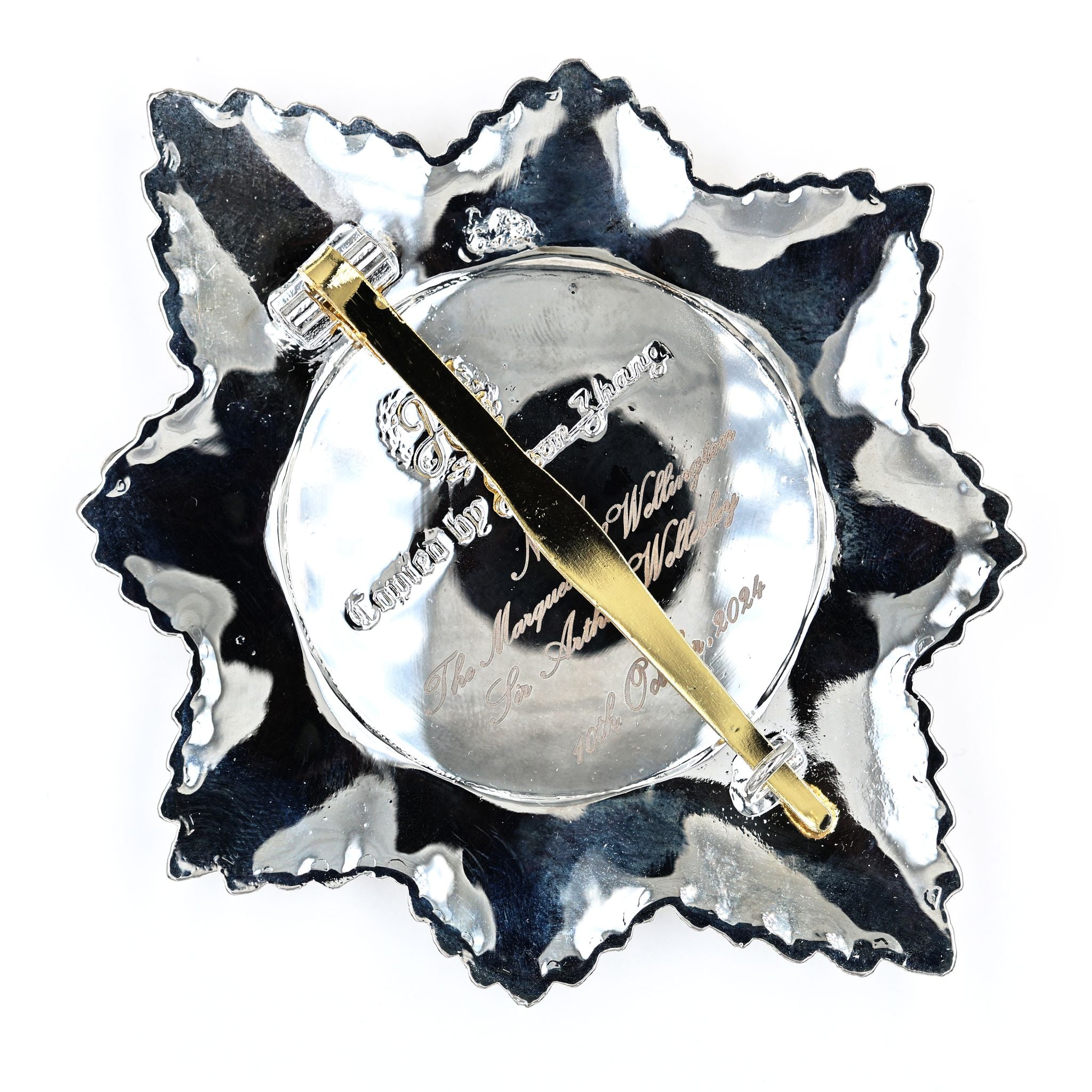 UK Royal Order of the Garter Breast Star Engraved No.21 Limited detail view 9