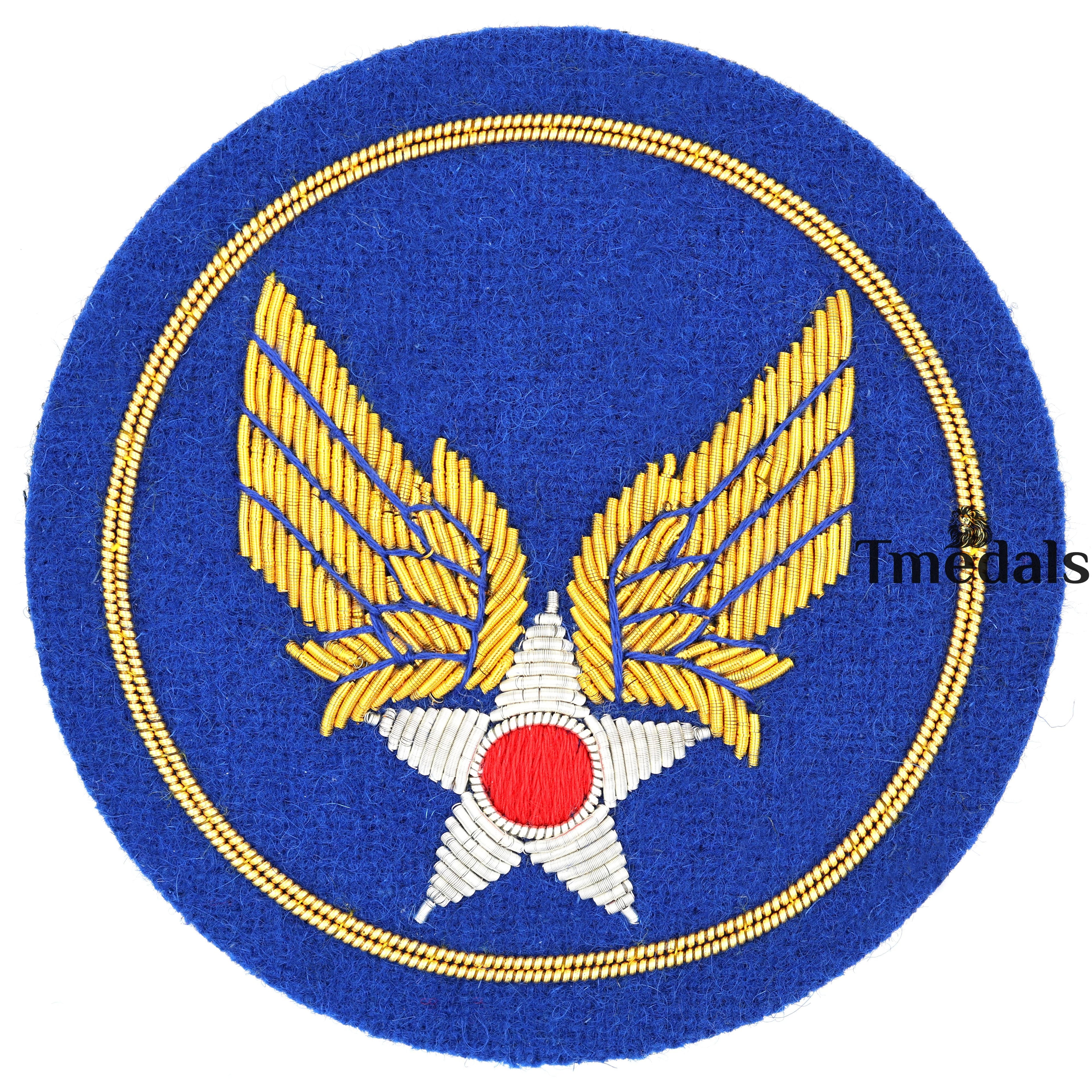 U.S. Army Air Force Corps WWII Bullion USAF Squadron Shoulder Uniform Patch detail view 4