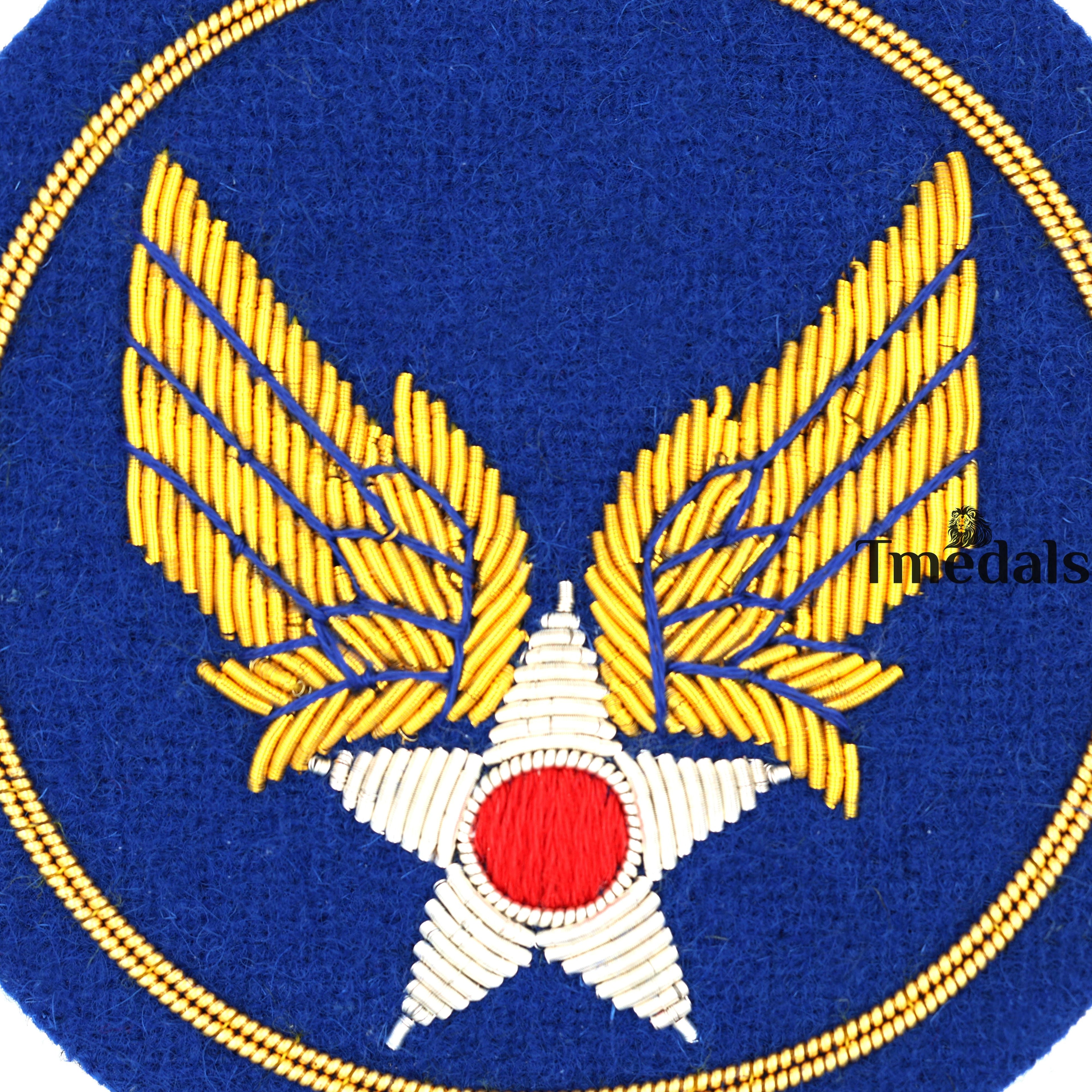 U.S. Army Air Force Corps WWII Bullion USAF Squadron Shoulder Uniform Patch detail view 5