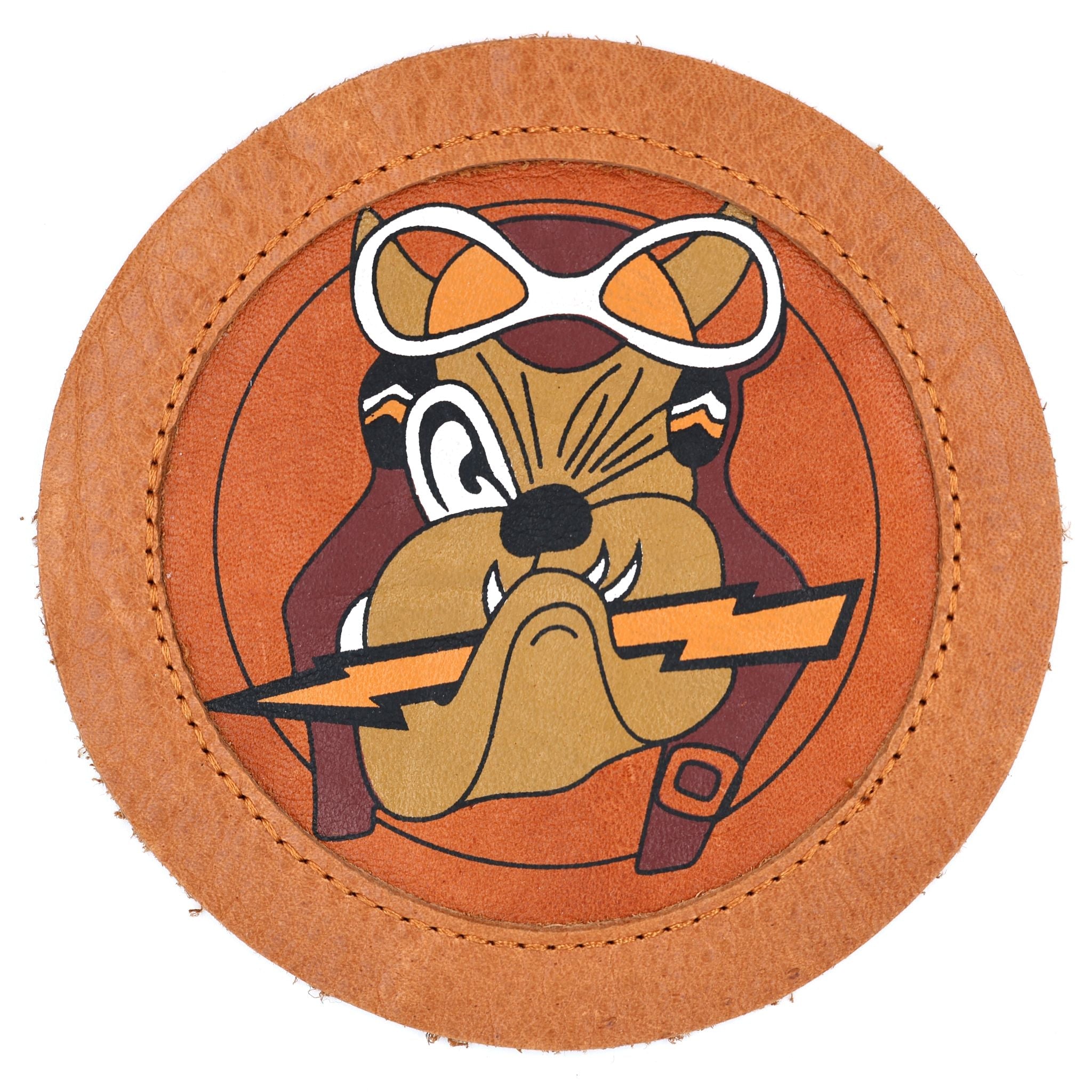 U.S. WWII Bulldog 61st Fighter Squadron 56th FG 8th AAF Leather Patch reproduction