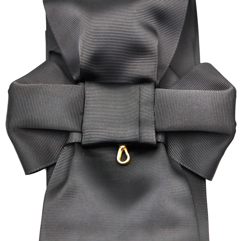 UK Order of St John Black Sash Only Ceremonial Sash Bow Style detail view 2