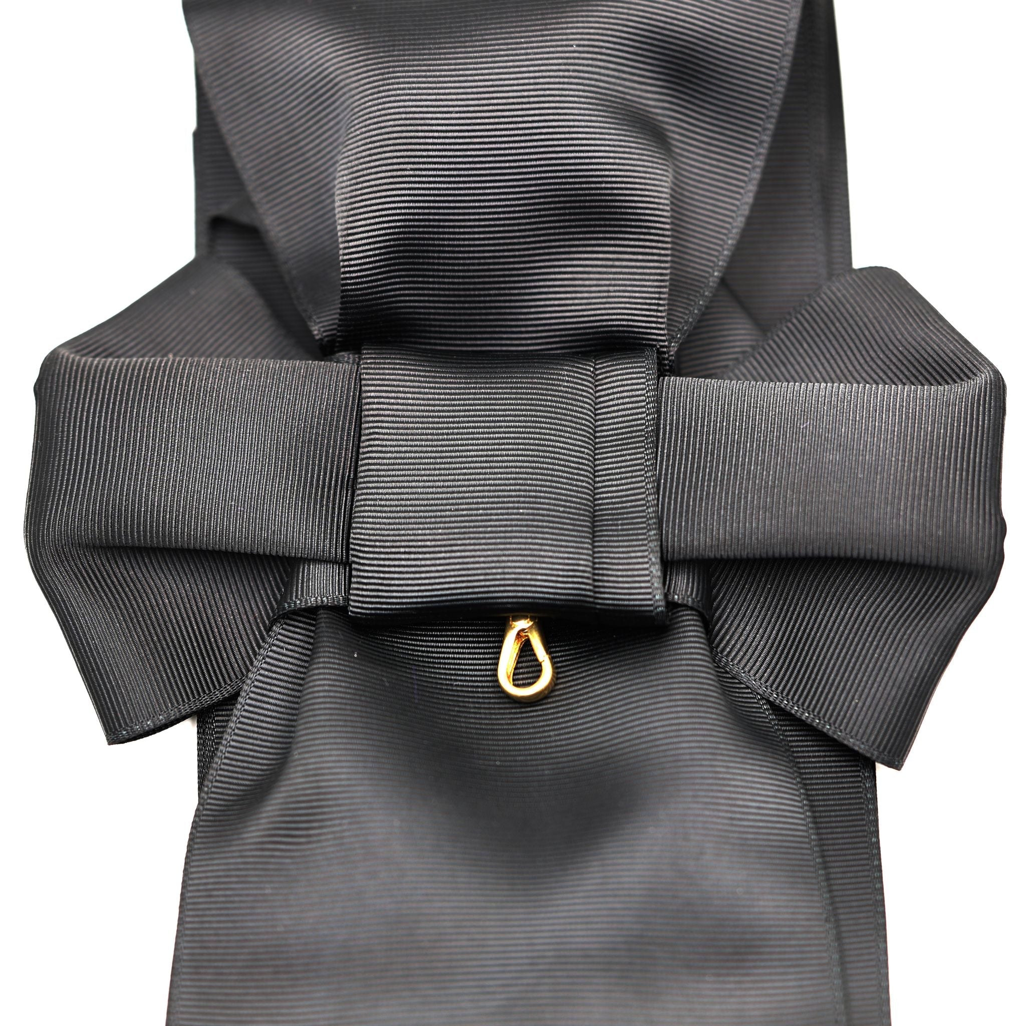 UK Order of St John Black Sash Only Ceremonial Sash Bow Style detail view 2